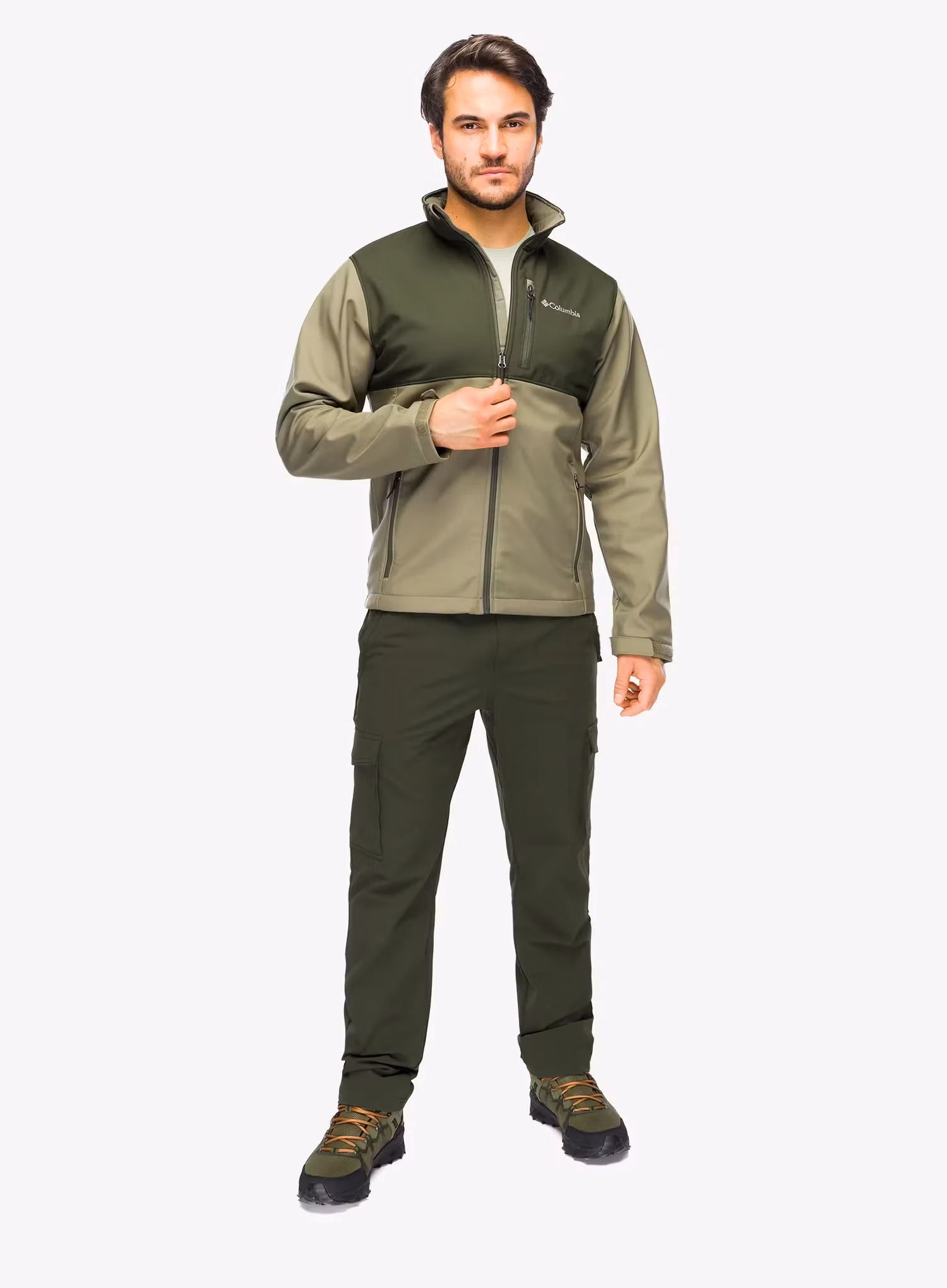 Geaca Softshell Columbia Ascender Softshell Jacket - stone green/greenscape