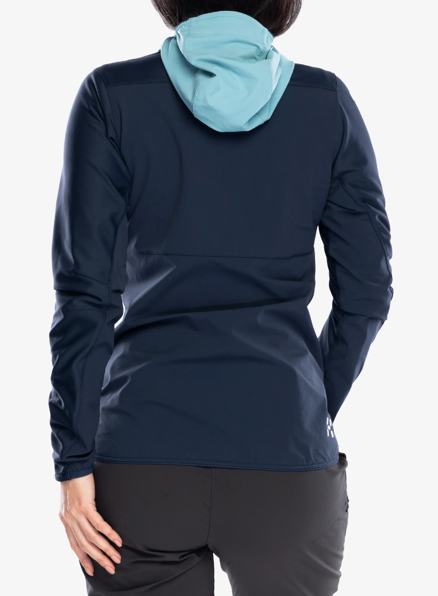 Geaca softshell femei Haglofs L.I.M Hybrid Softshell Jacket - tarn blue/frost blue