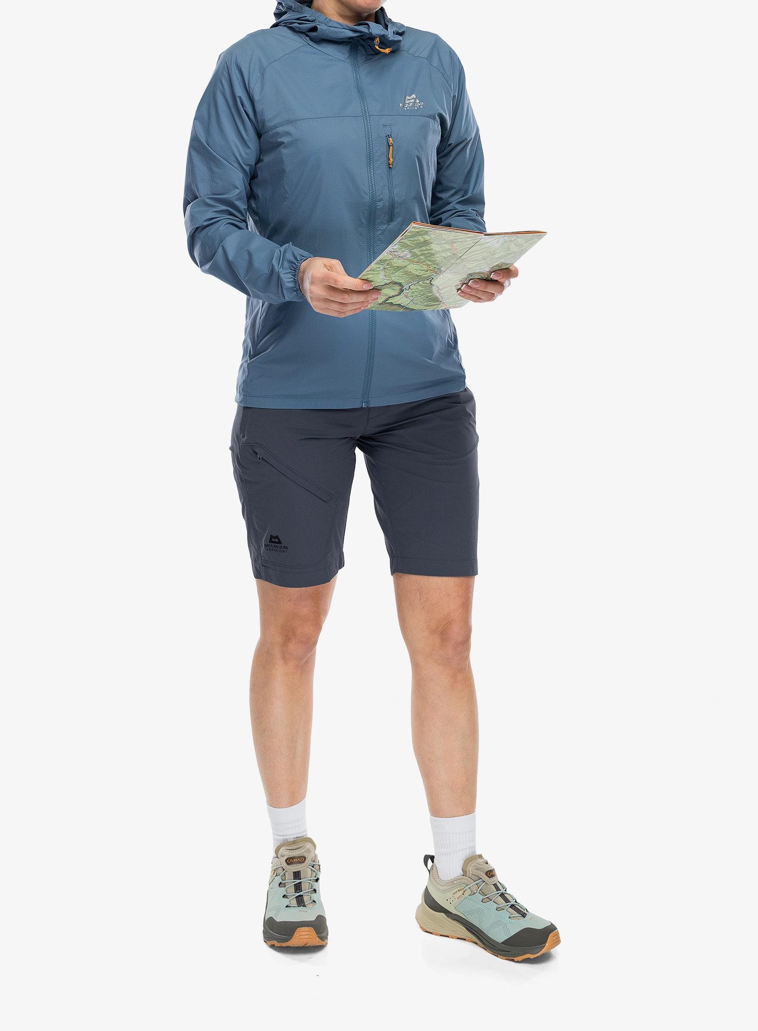 Geaca softshell femei Mountain Equipment Aerofoil Hooded Jacket - stellar blue