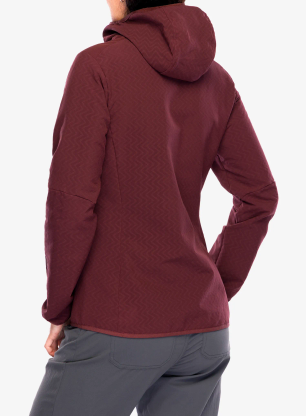 Geaca softshell femei Patagonia R2 CrossStrata Hoody - dark ruby