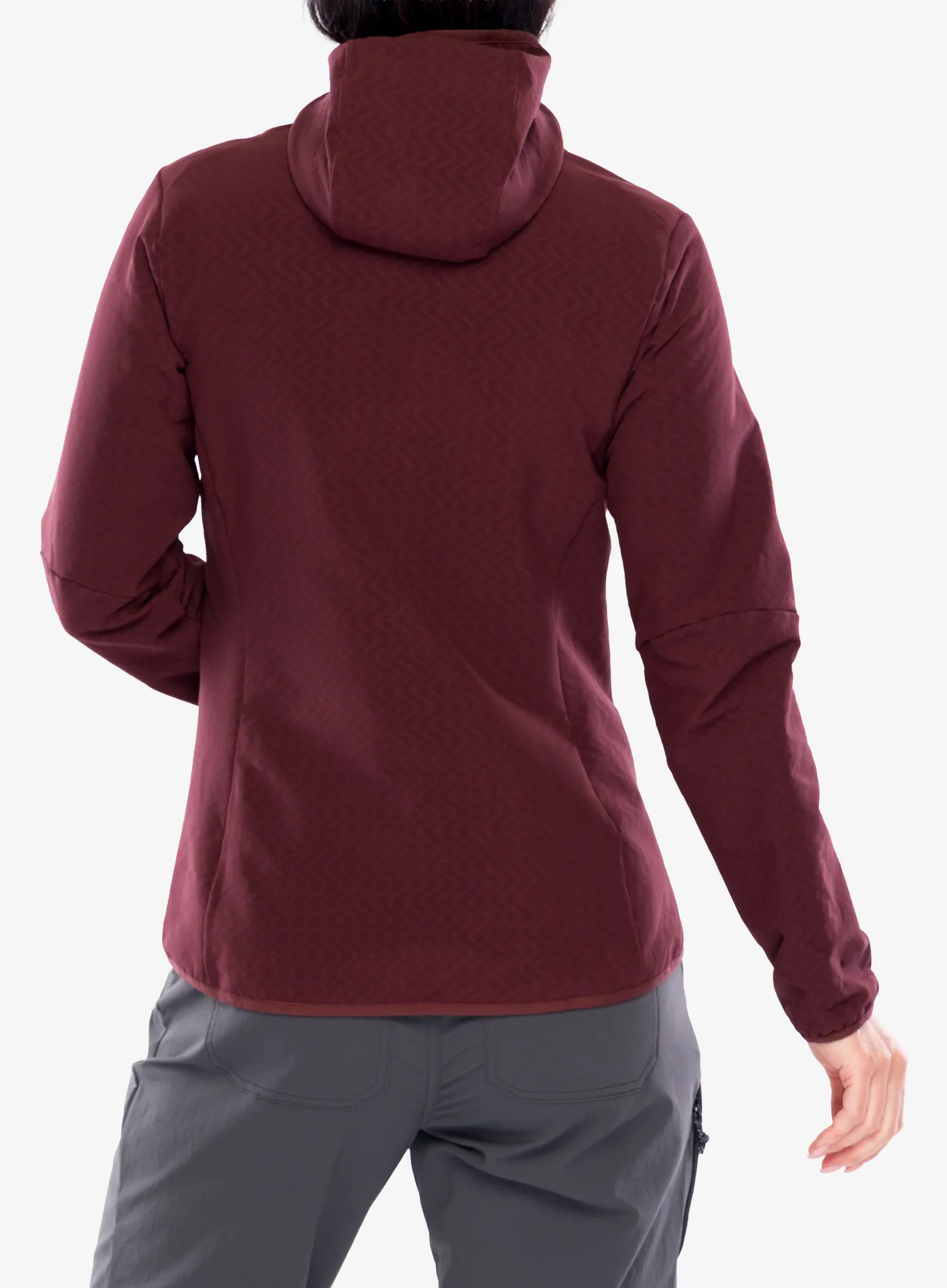 Geaca softshell femei Patagonia R2 CrossStrata Hoody - dark ruby