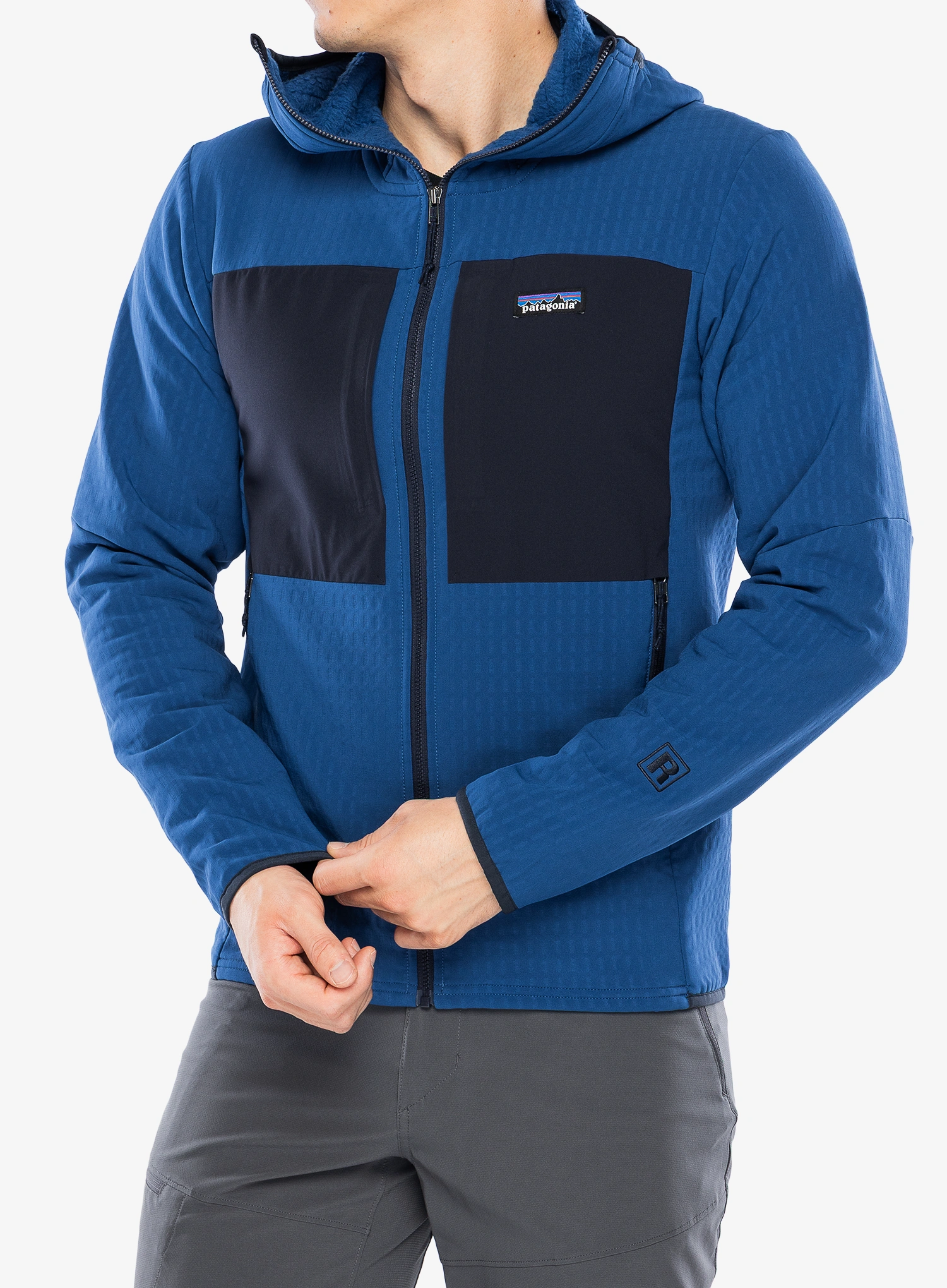 Geaca Softshell Patagonia R2 TechFace Hoody - clement blue