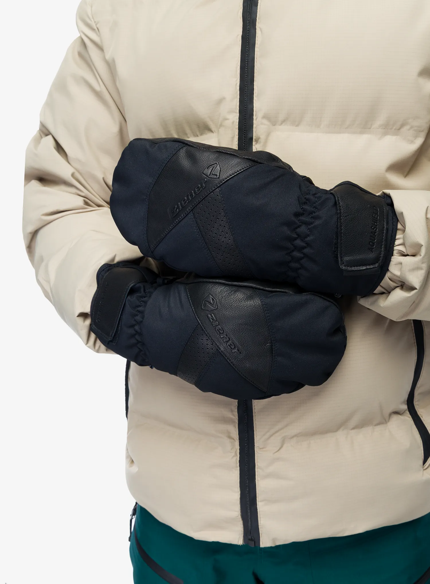Manusi cu un deget Ziener Gettero AS AW Mitten Glove - black