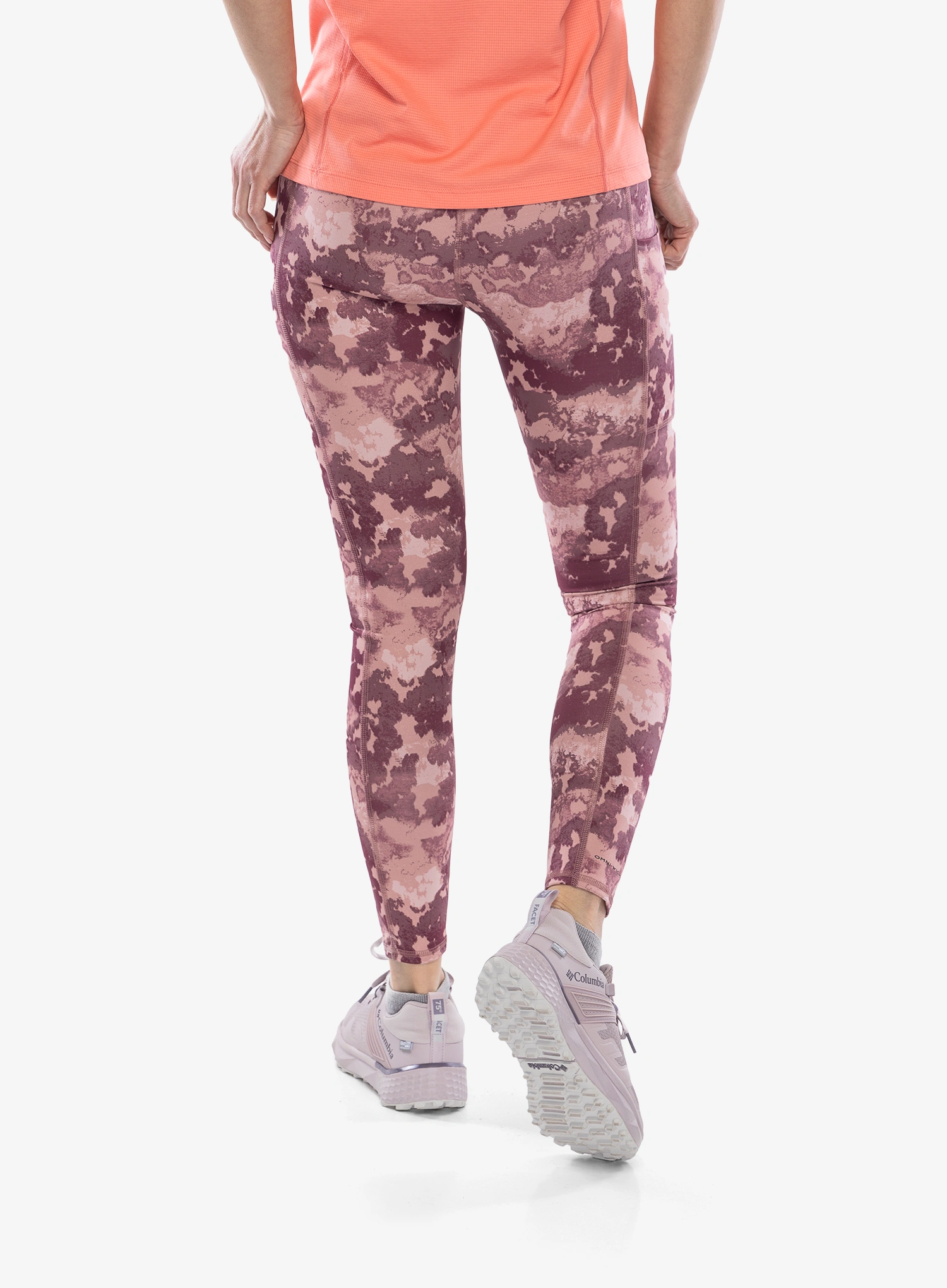 Pantaloni strâmți de damă Columbia Boundless Trek Legging - eraser pink deco camo