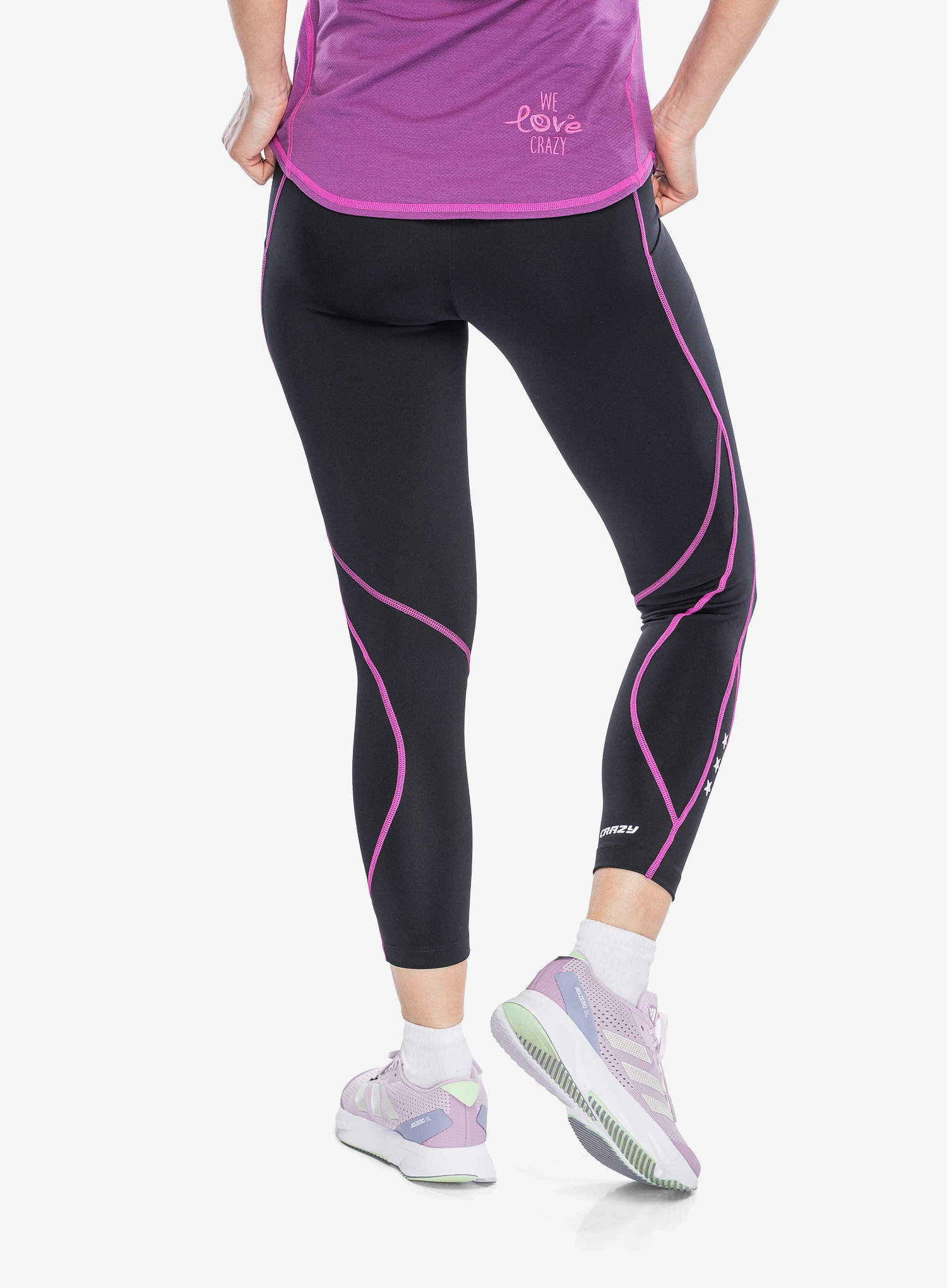Colanti alergare femei Crazy Leggings Cute Light - pop