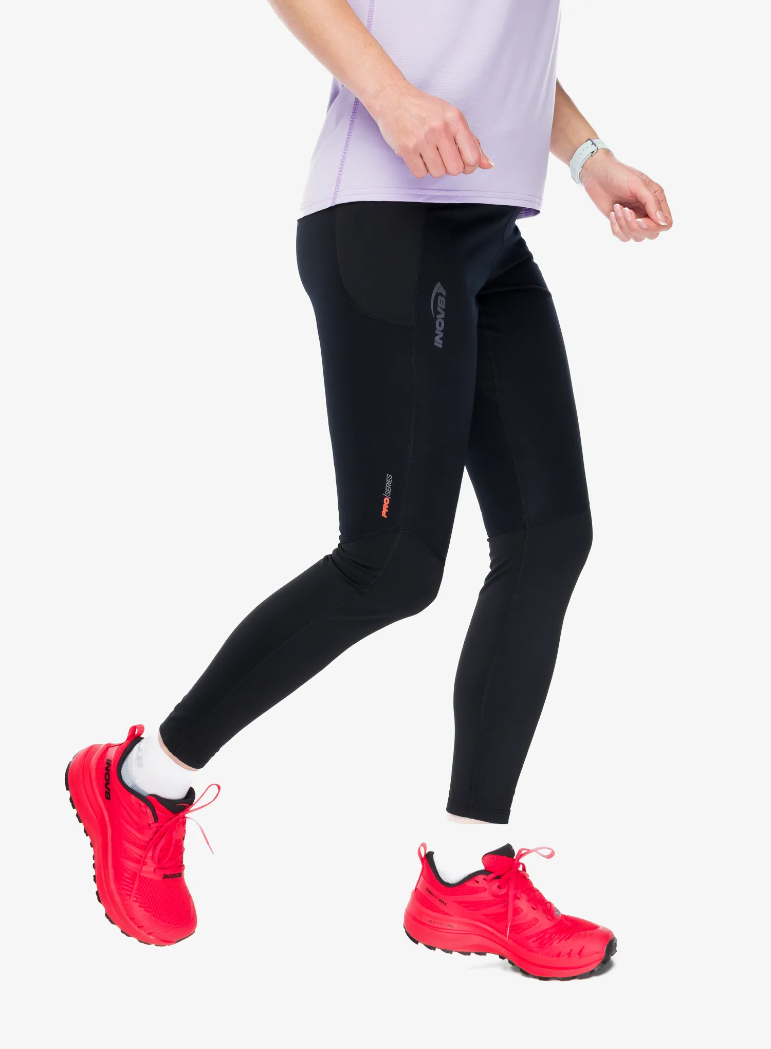 Colanti alergare femei Inov-8 Active Pro Tight - black/black