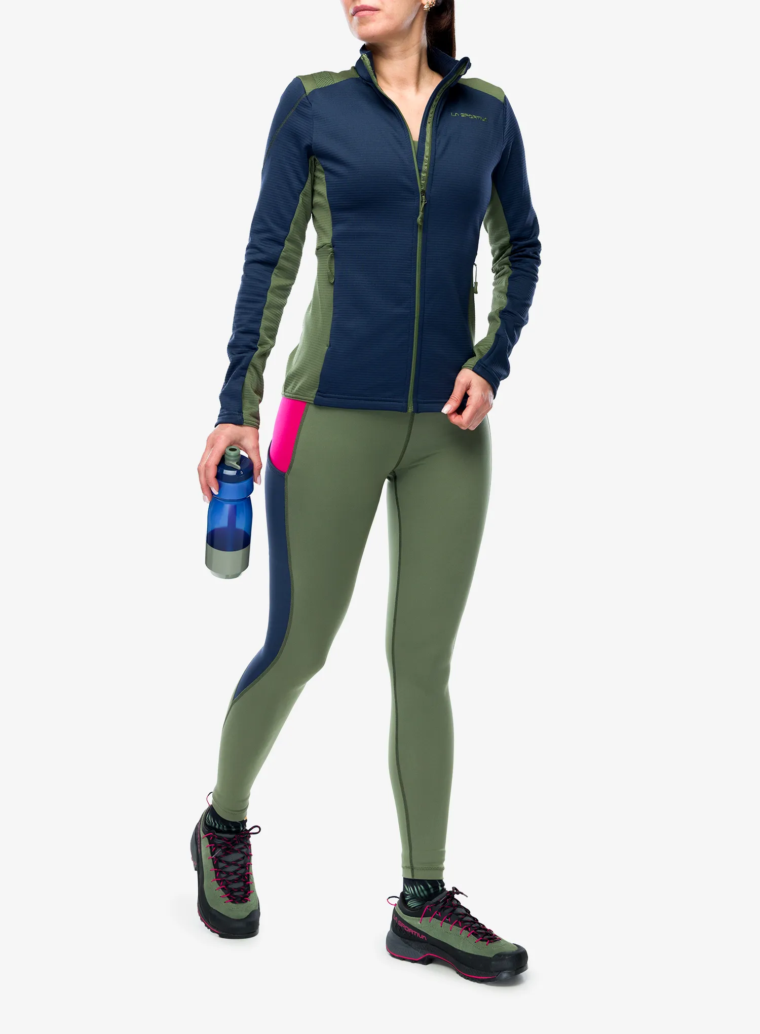 Pantaloni strâmți de damă La Sportiva Cosmosis Legging - cypress/night sky