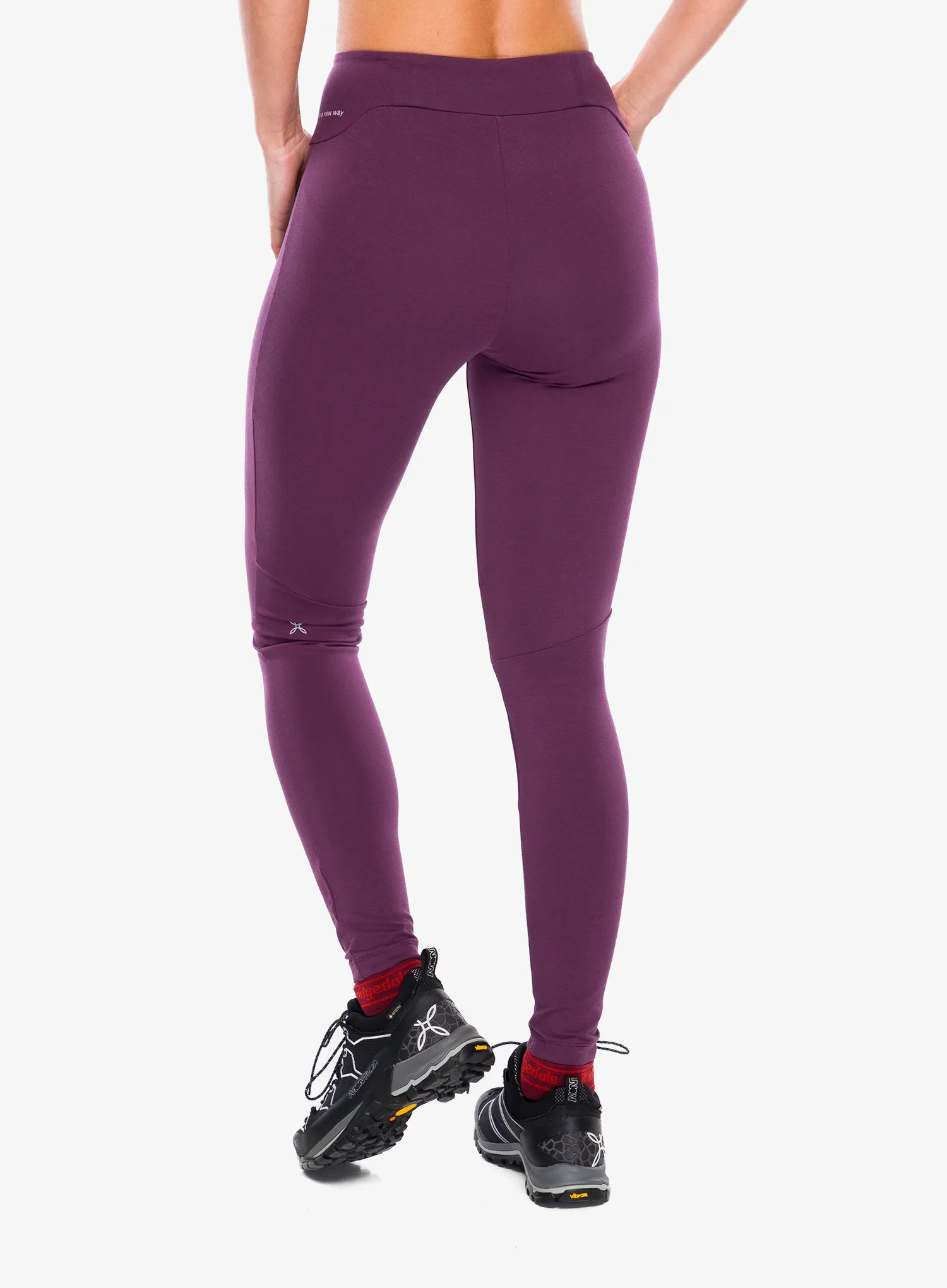 Pantaloni strâmți de damă Montura Shiva Tights - wine red
