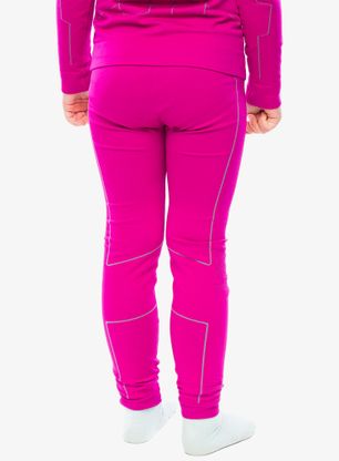 Colanți de antrenament Brubeck Thermo Kids - fuchsia/grey