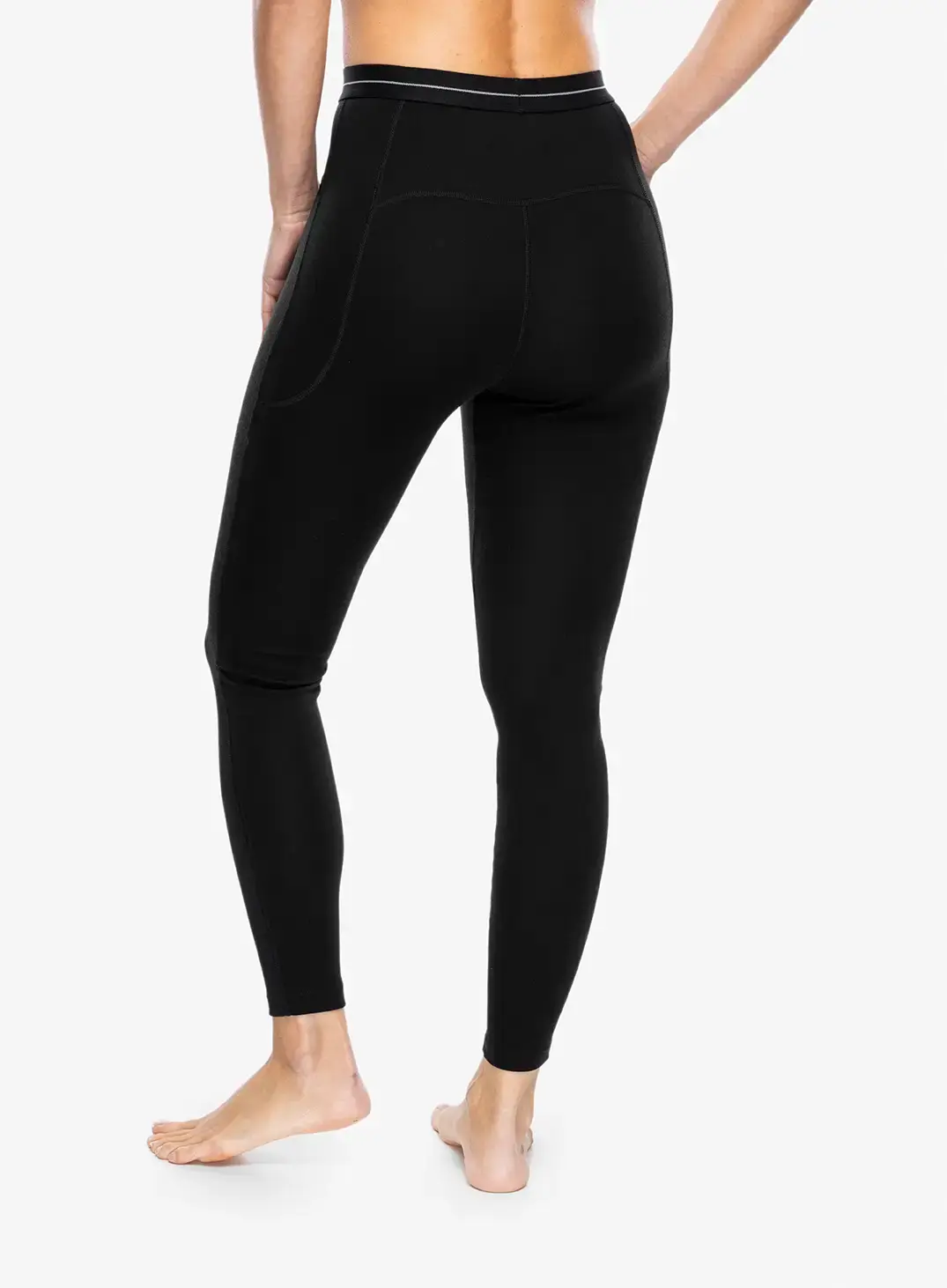 Colanti termici femei Icebreaker 300 Merino Fine Polar Leggings - black