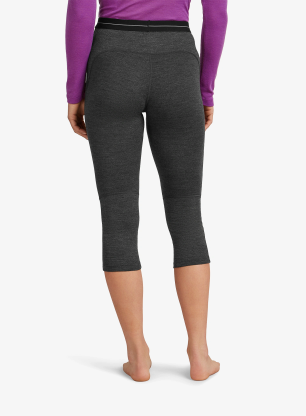 Colanti termici femei Icebreaker Merino 260 ZoneKnit 3/4 Leggings - jet hthr