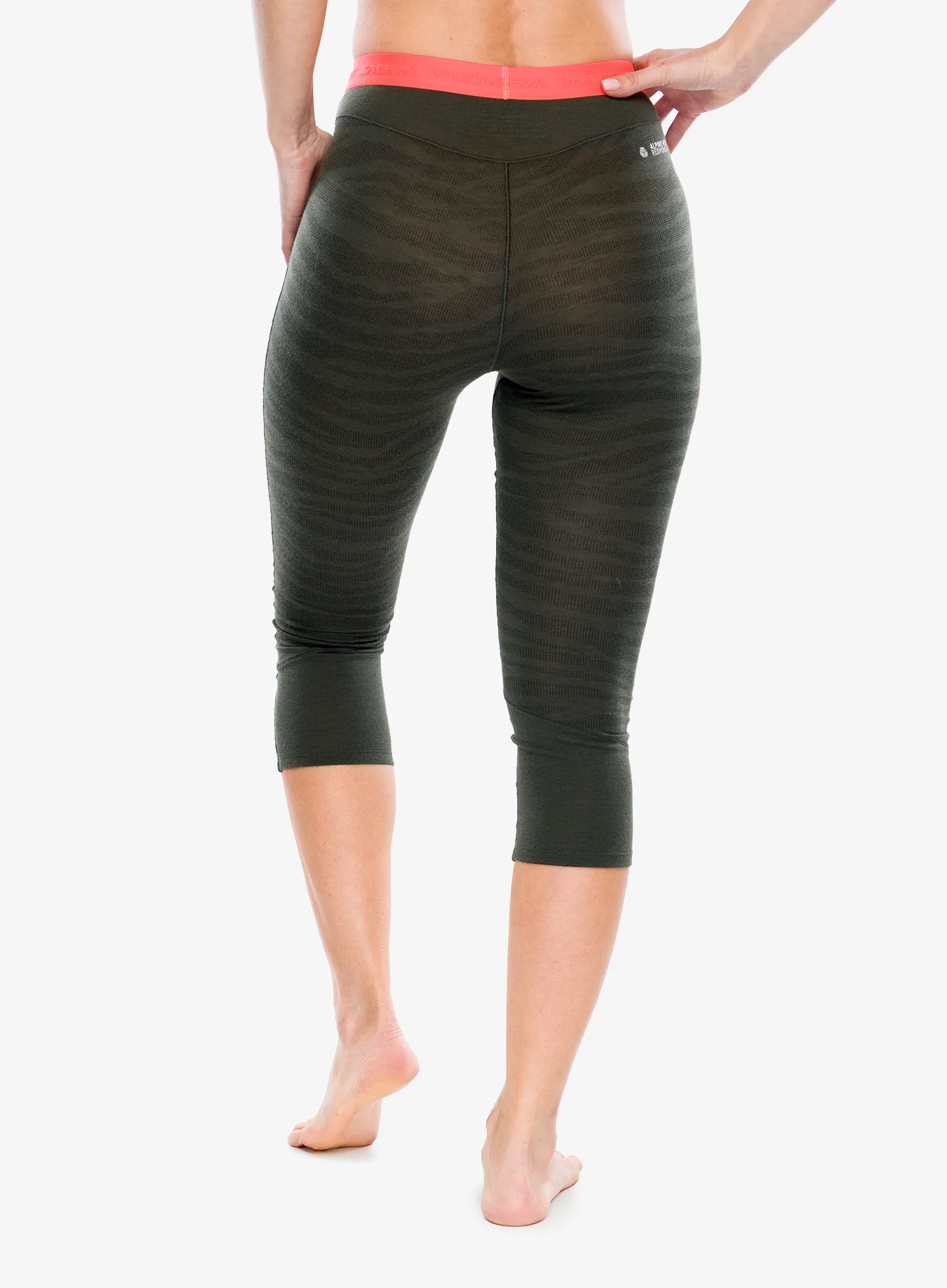Colanti termici femei Salewa Cristallo Warm Amr 3/4 Tight - dark olive