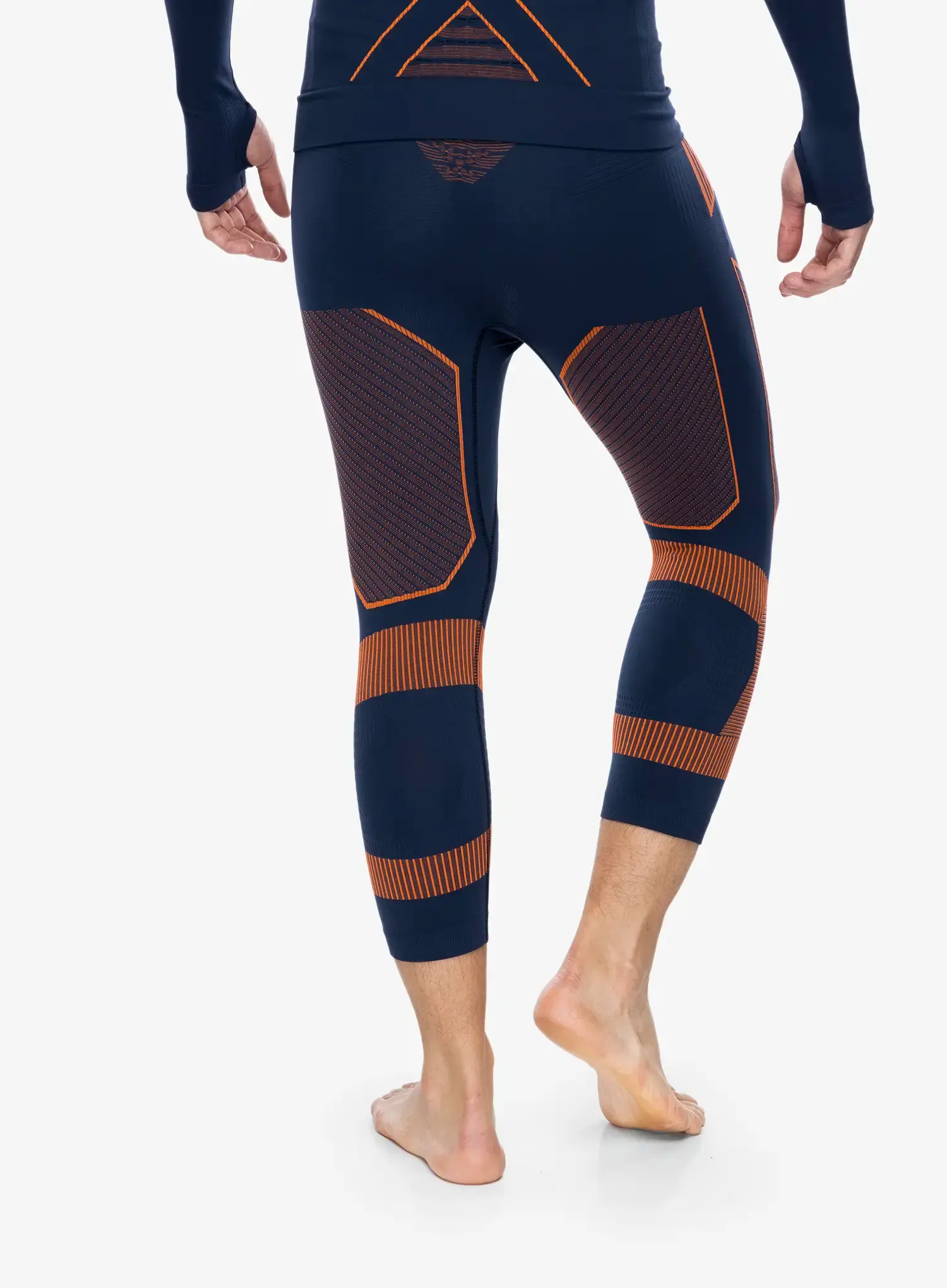 Colanti barbati X-Bionic Energy Accumulator Light Pants 3/4 - marine/orange