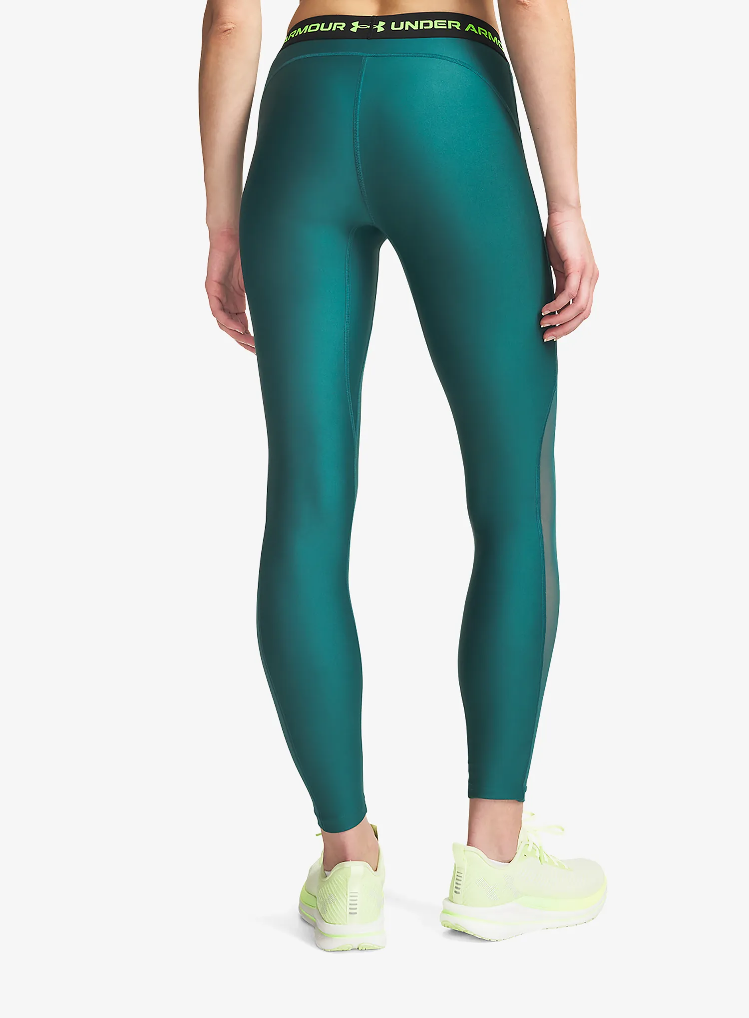 Colanți de antrenament femei Under Armour Heatgear Mesh Legging - rack green/hyper green
