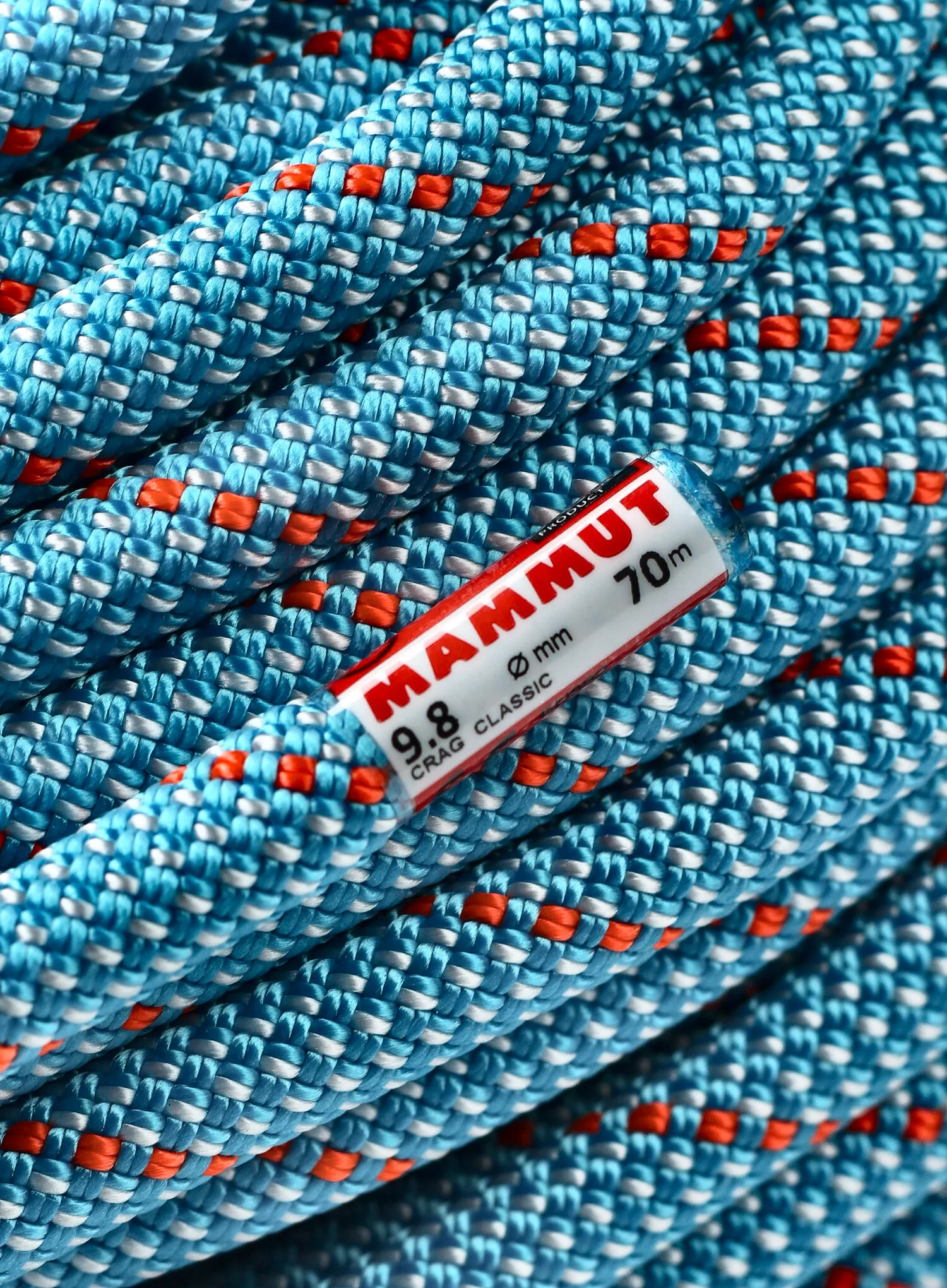 Coarda escalada Mammut 9.8 Crag Classic Rope 70 m - white/ice mint