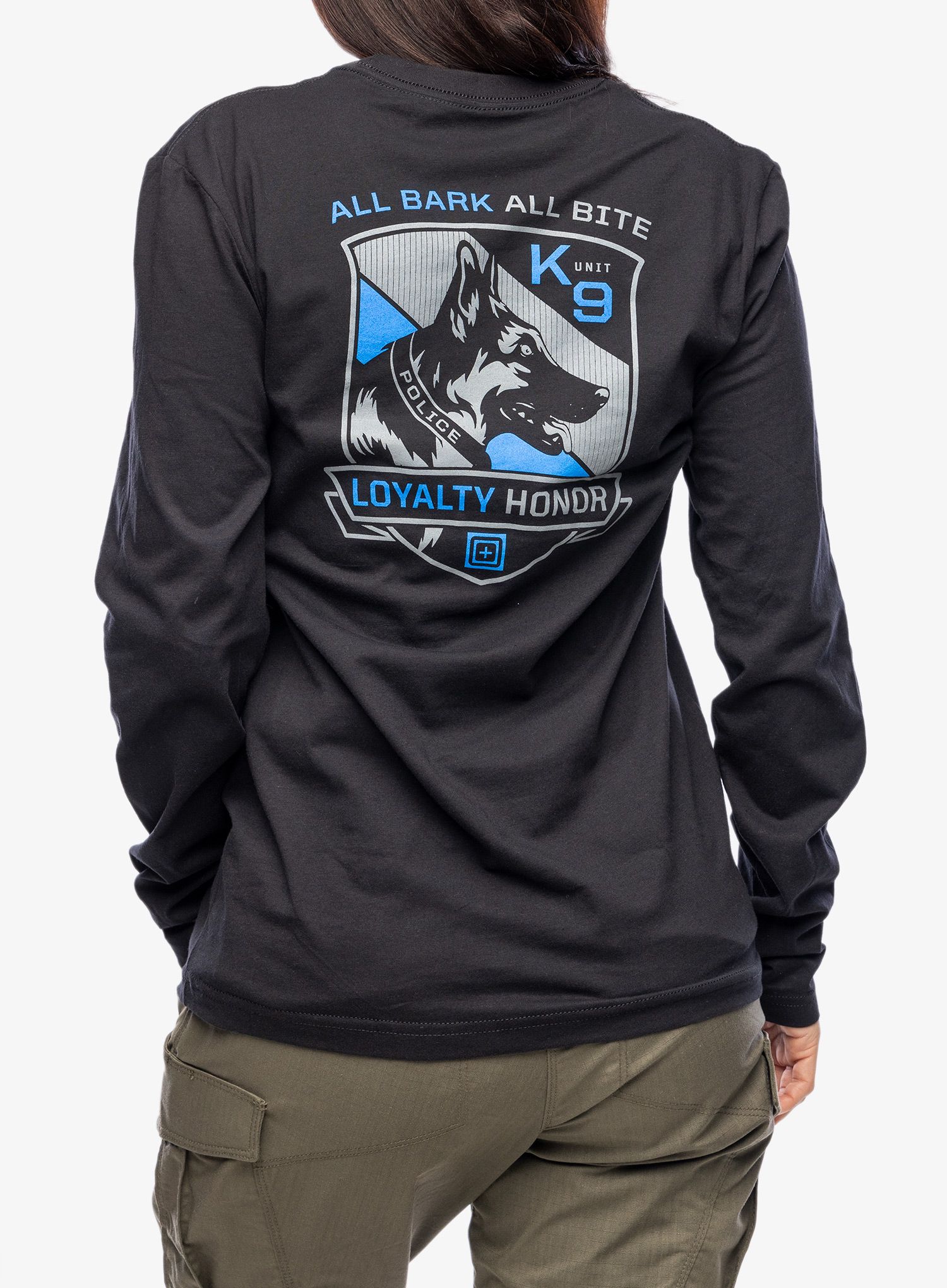 Bluza cu maneca lunga femei 5.11 All Bark Bite L/S Tee - black