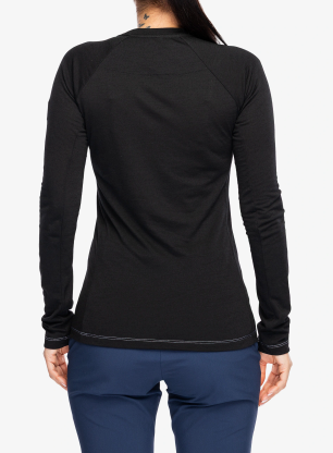 Bluza cu maneca lunga femei Millet Trilogy Wool TS LS - black/noir