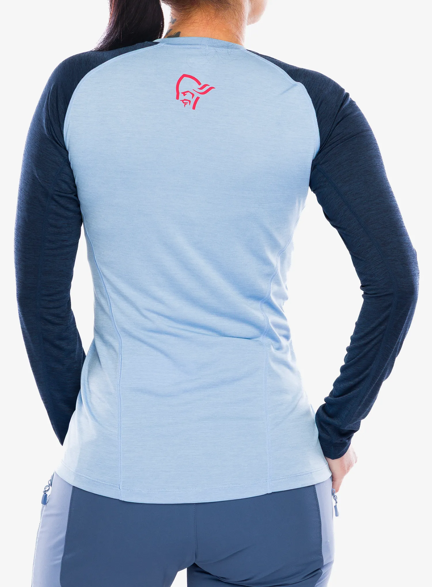 Bluza cu maneca lunga femei Norrona Fjora Equaliser Lightweight Long Sleeve - frozen fjord