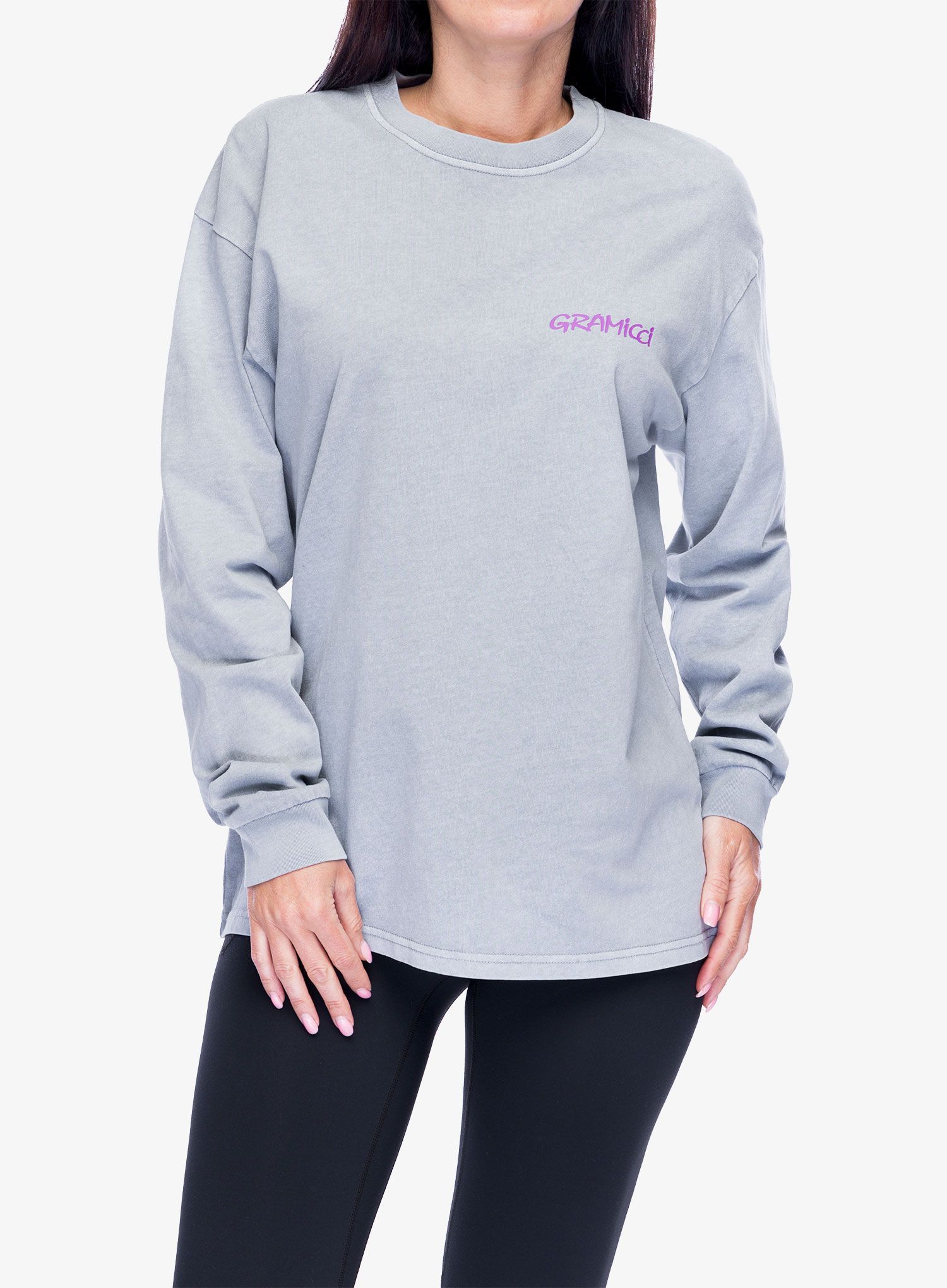 Tricou maneca lunga Gramicci Carabiner L/S Tee - slate pigment