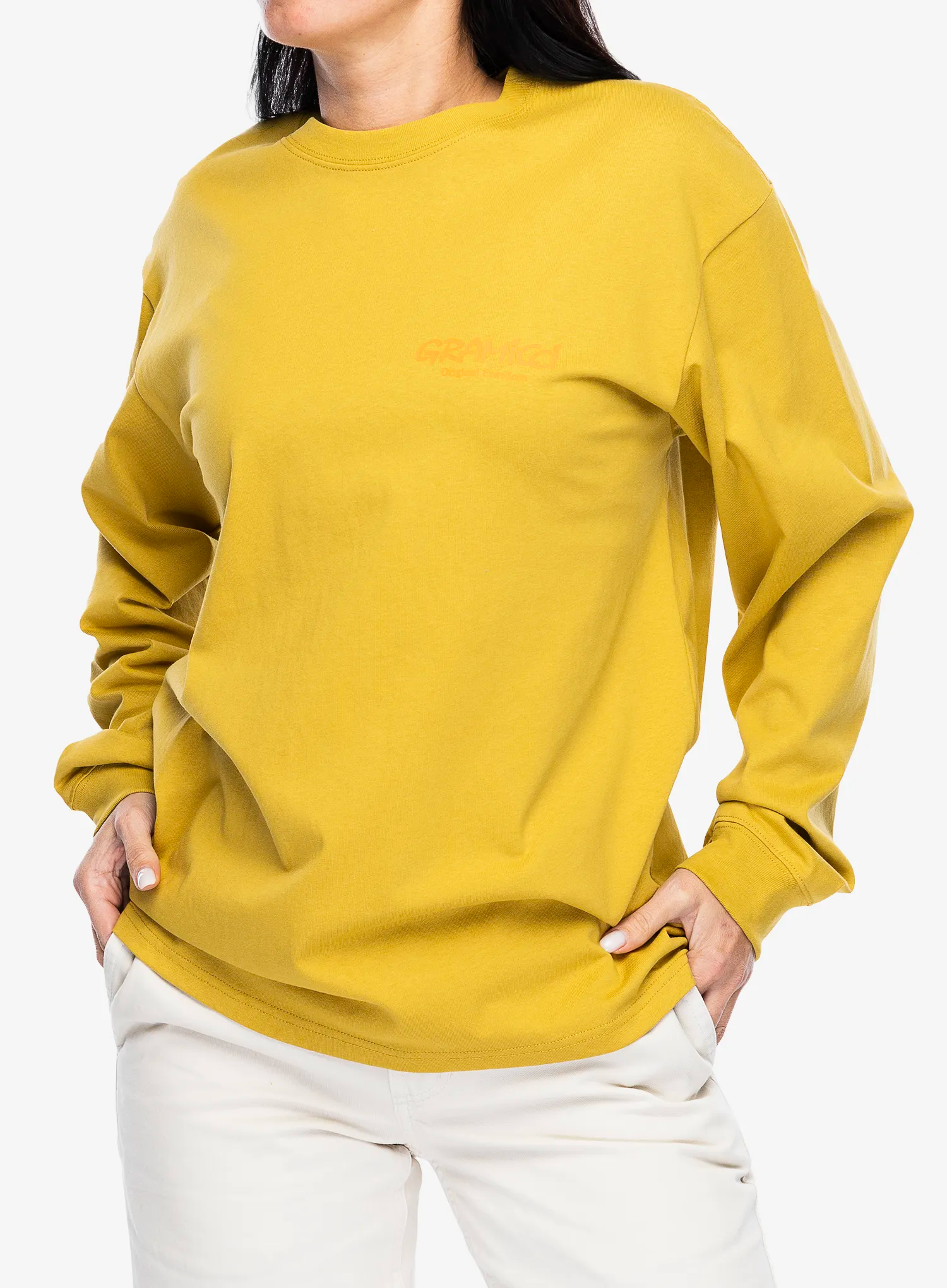 Tricou maneca lunga Gramicci Original Freedom LS Tee - deep yellow