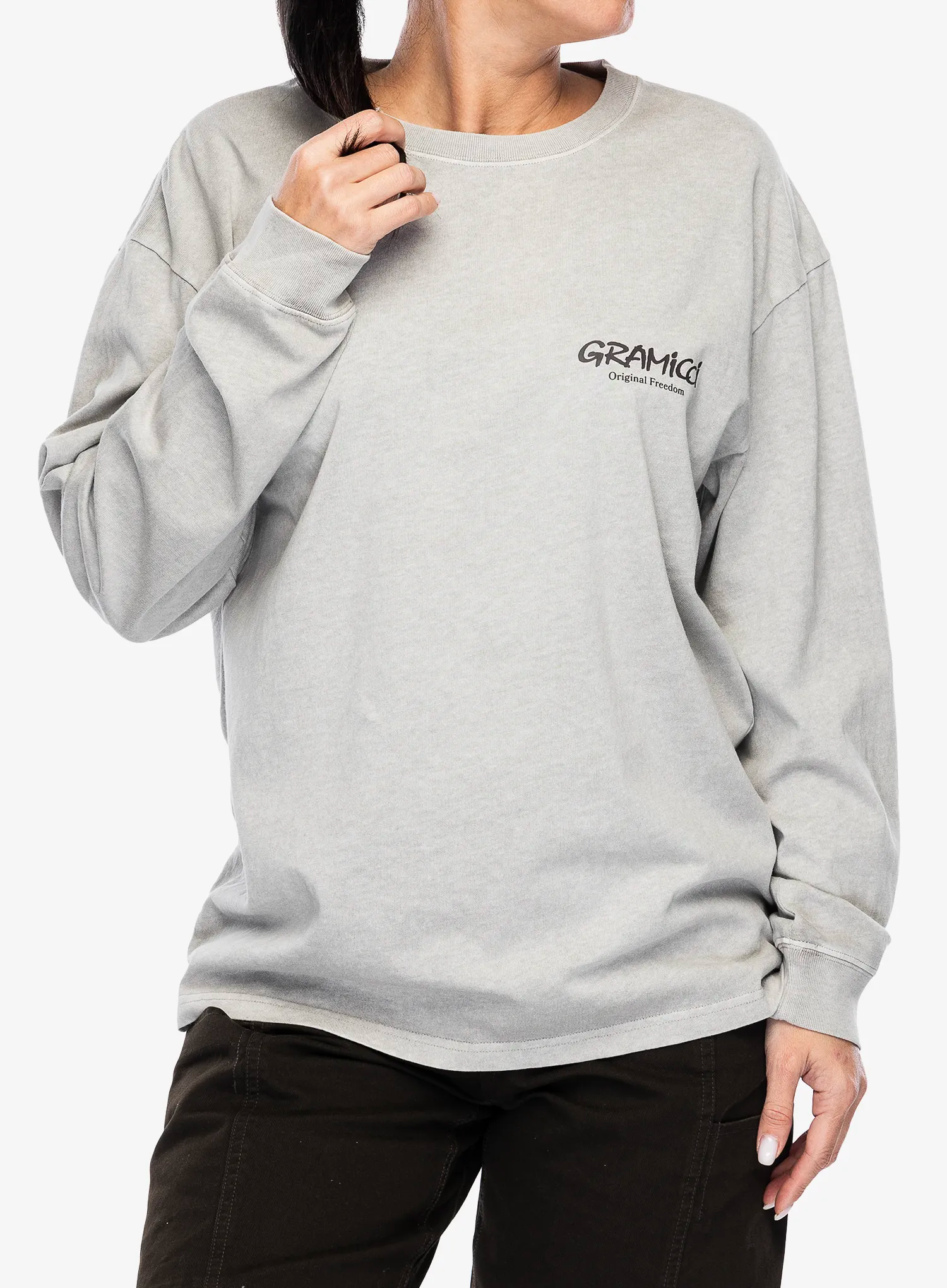Tricou maneca lunga Gramicci Original Freedom LS Tee - pigment slate