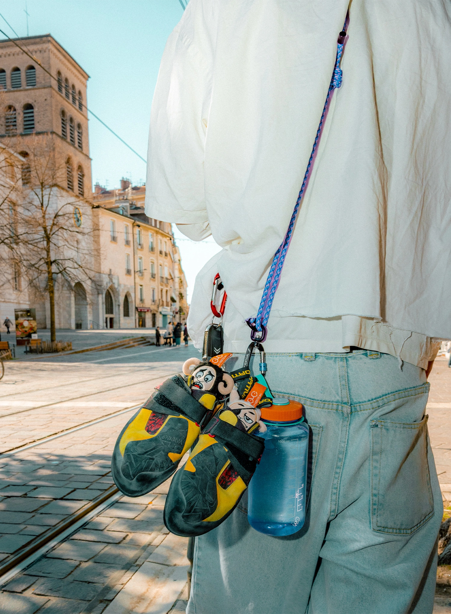Șnur pentru telefon Y&Y Vertical Vertical Leash - blue