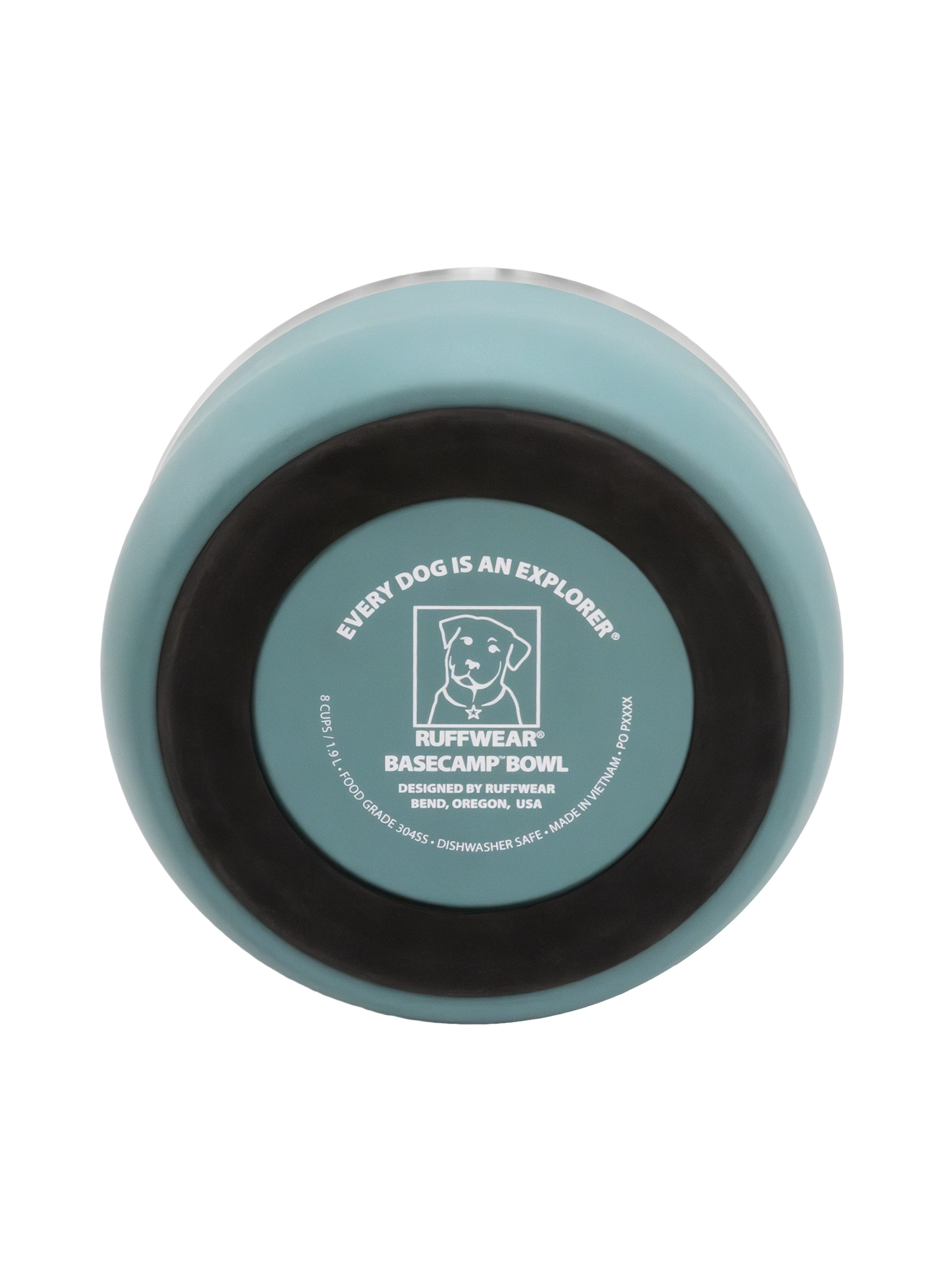 Bol pentru câini Ruffwear Basecamp Bowl - river rock green