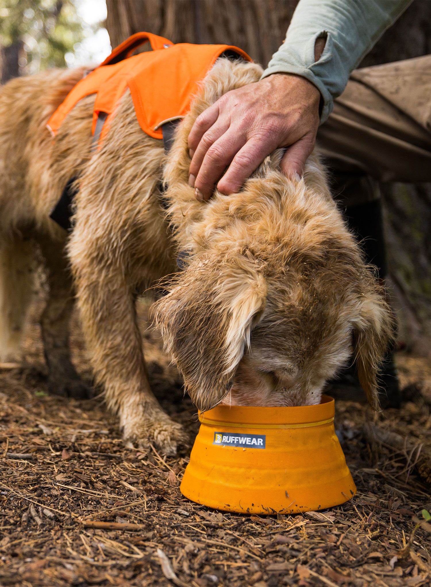 Bol pentru câini Ruffwear Bivy Collapsible Dog Bowl - salamander orange