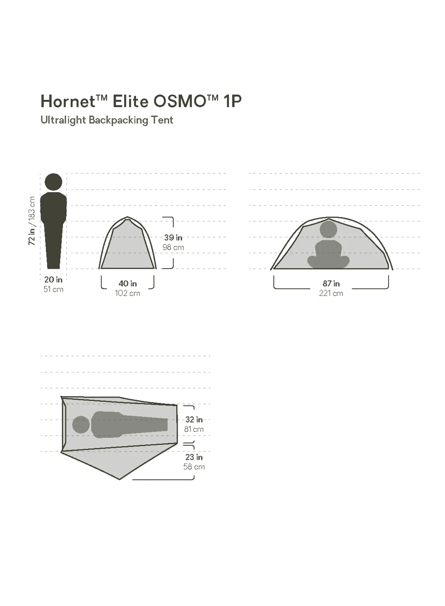 Cort 1 persoană Nemo Hornet Elite OSMO 1P
