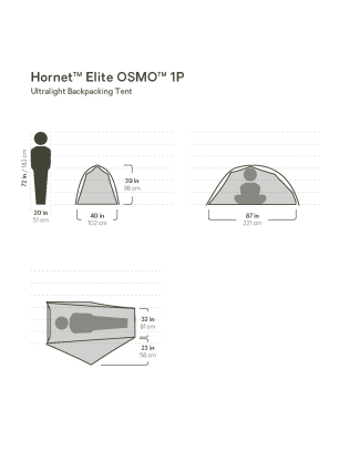 Cort 1 persoană Nemo Hornet Elite OSMO 1P