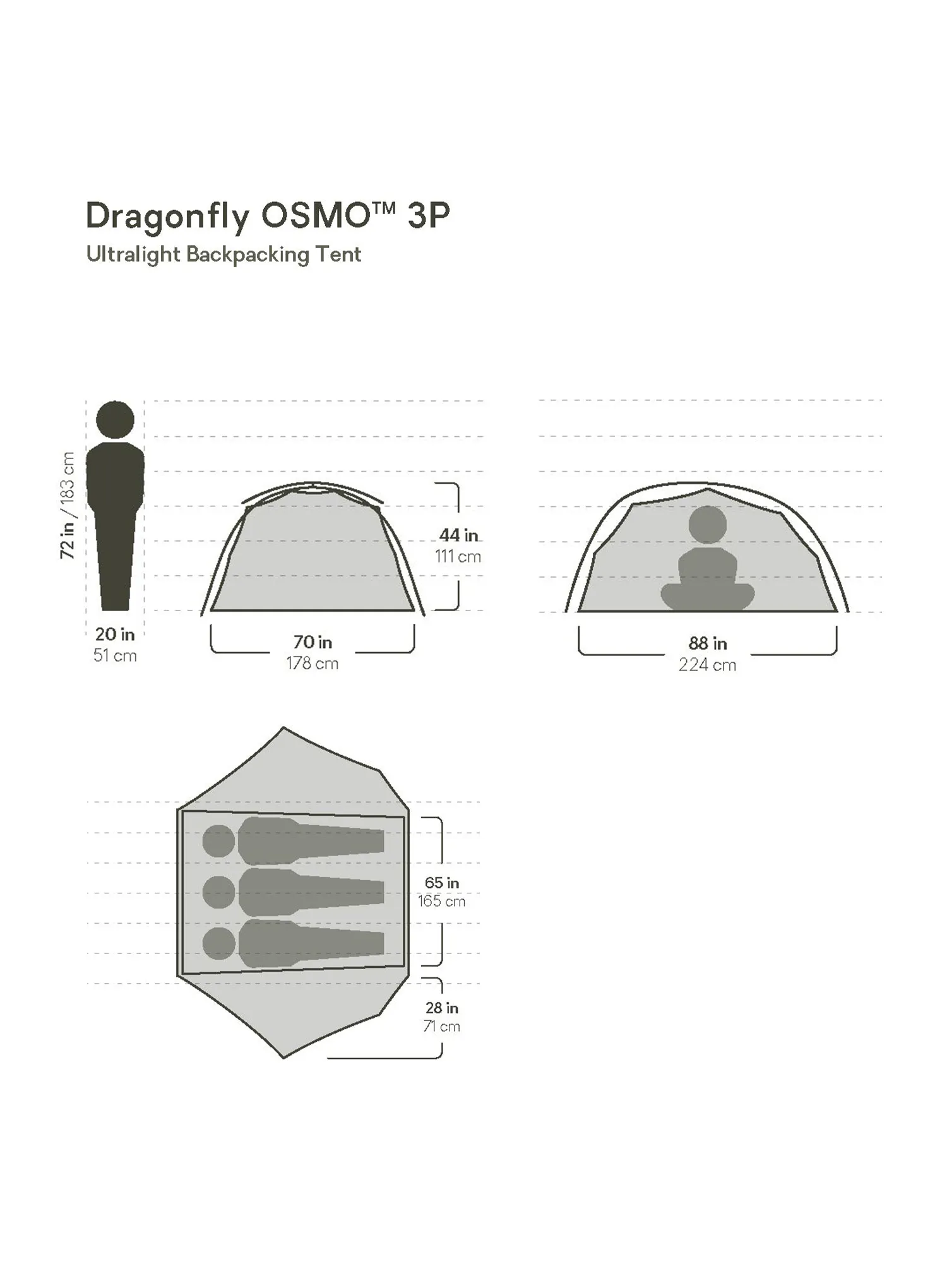 Cort 3 persoane Nemo Dragonfly OSMO 3P
