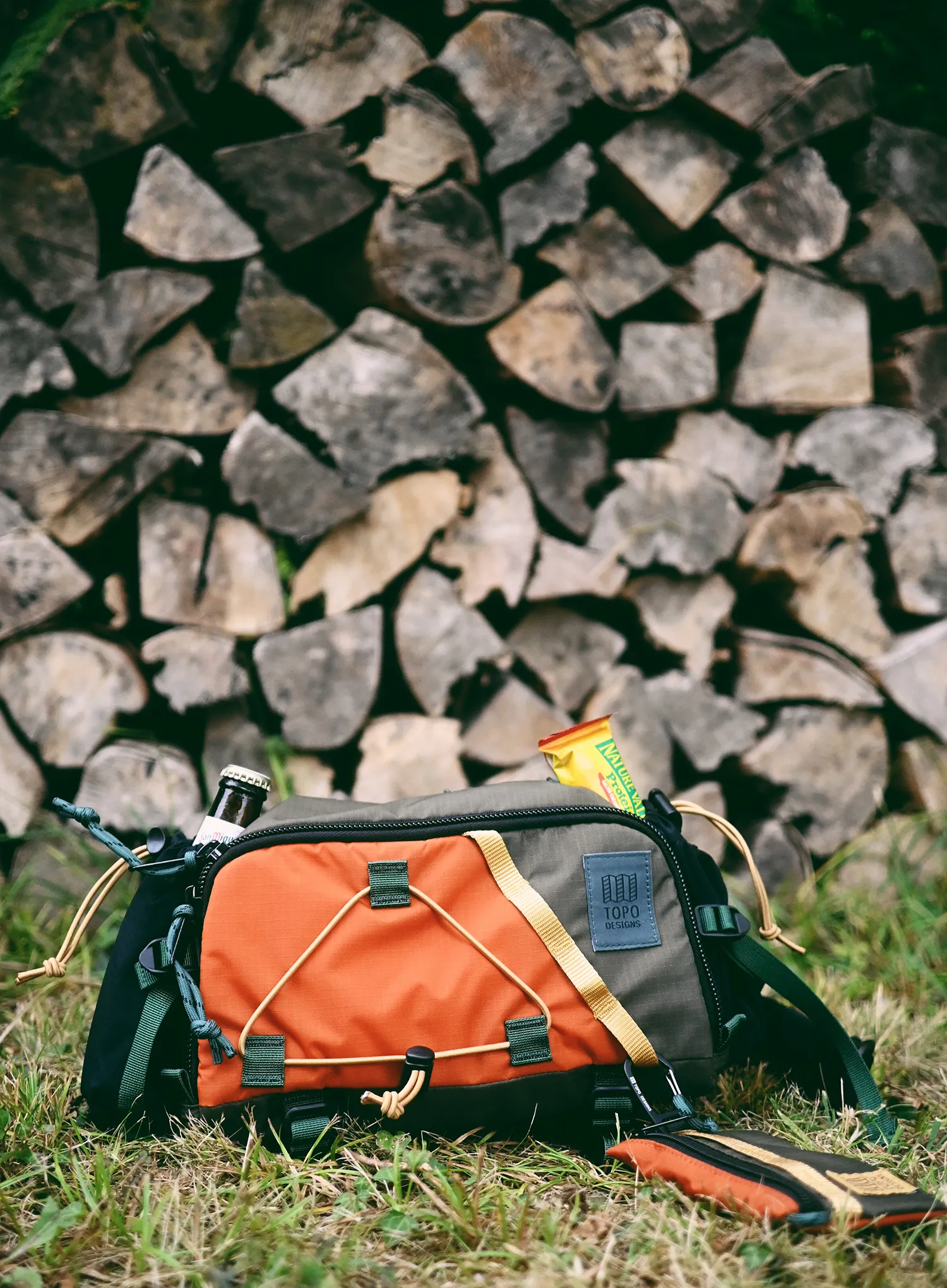 Borsetă Topo Designs Mountain Hydro Hip Pack - woodland/terracotta
