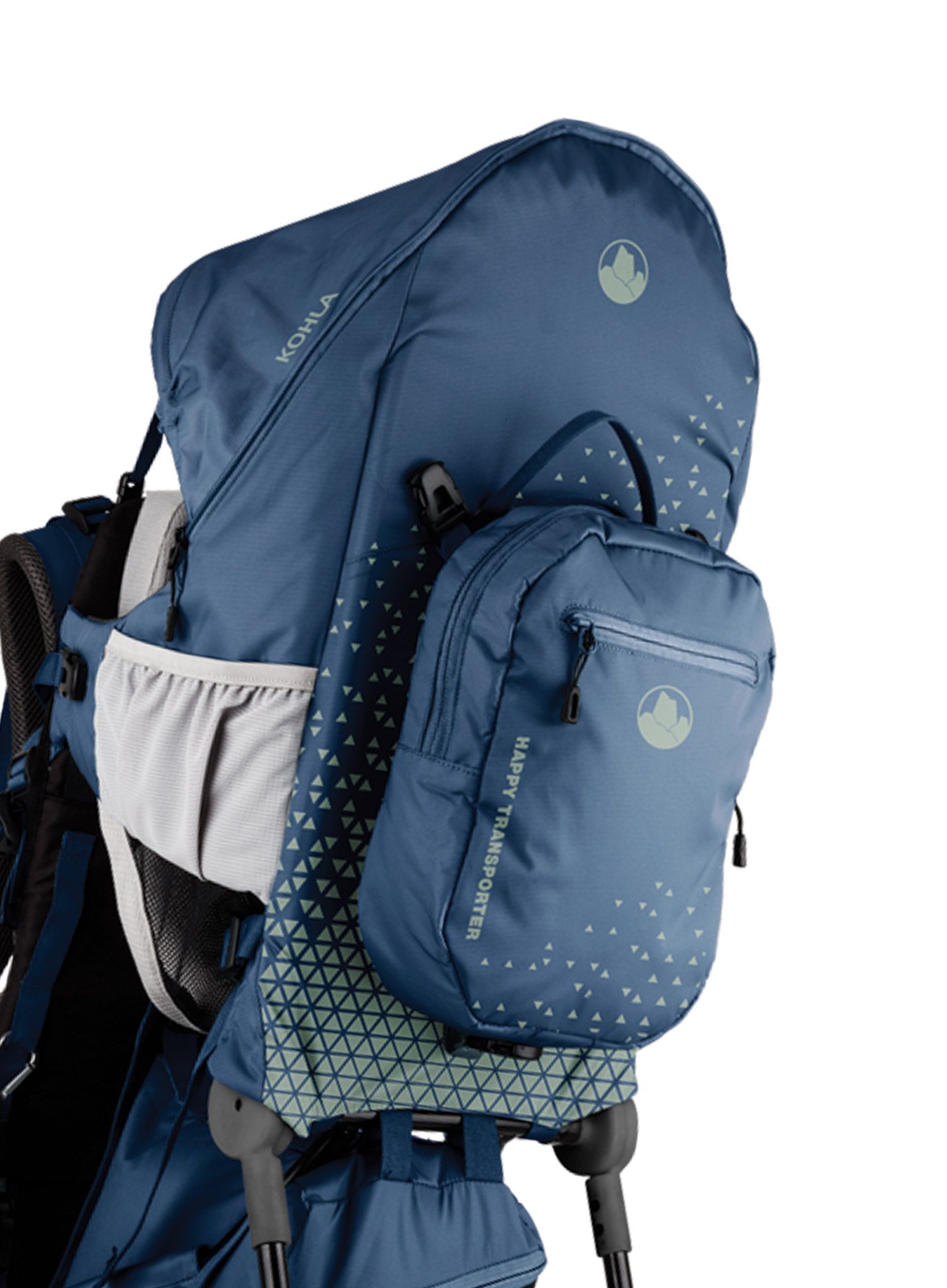 Port-bebe drumetie Kohla Happy Transporter - navy peony