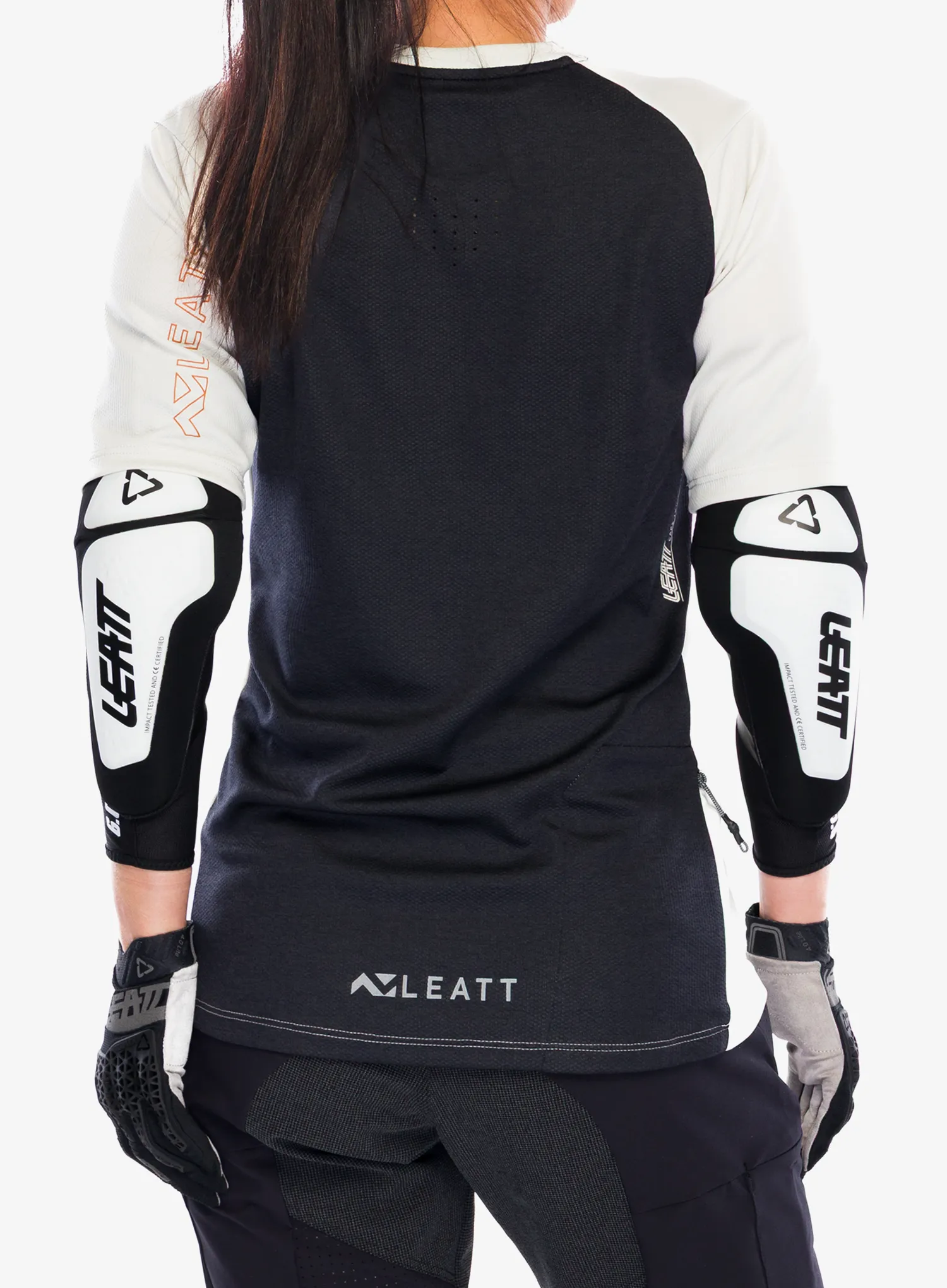 Cotiere ciclism Leatt Elbow Guard 3DF 6.0 - white/black