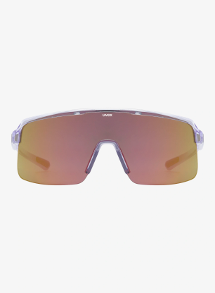 Ochelari ciclism Uvex Dyrt - clear purple/mir.red