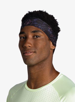 Bandă pentru cap Buff Coolnet UV+ Headband Slim - anter black