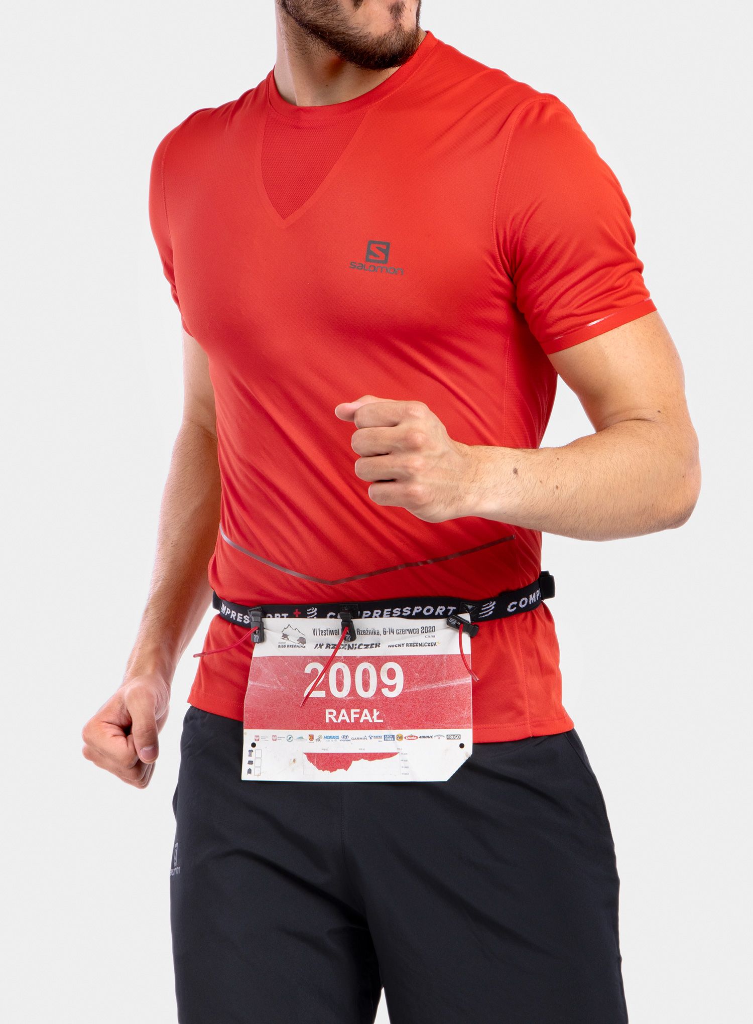 Centura alergare Compressport Race Belt - black