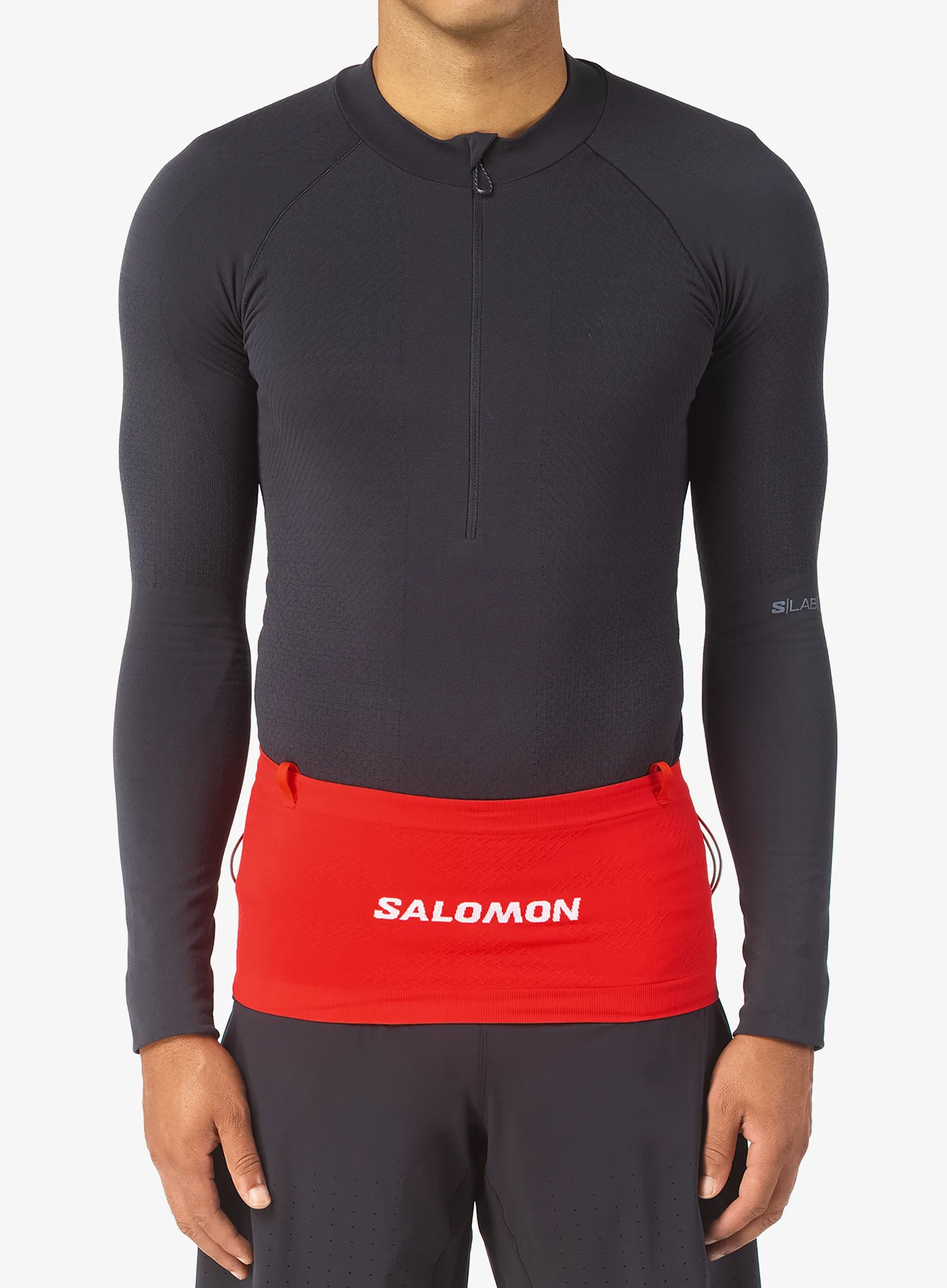 Centura alergare Salomon Adv Skin Seamless Belt - flame scarlet/white