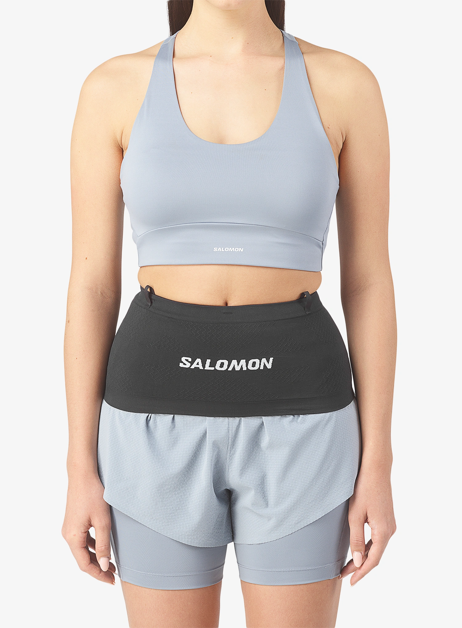 Centura alergare Salomon Adv Skin Seamless Belt - black/white