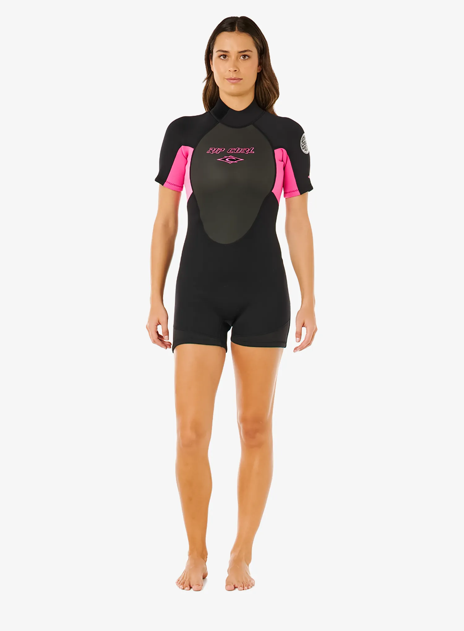 Costum de neopren femei Rip Curl Omega Back Zip Springsuit - black/pink