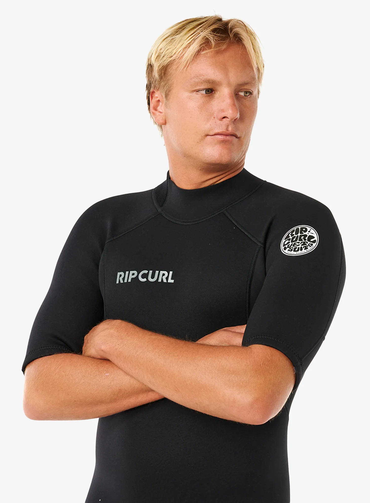 Costum de neopren bărbați Rip Curl Trad Back Zip SS Springsuit - black