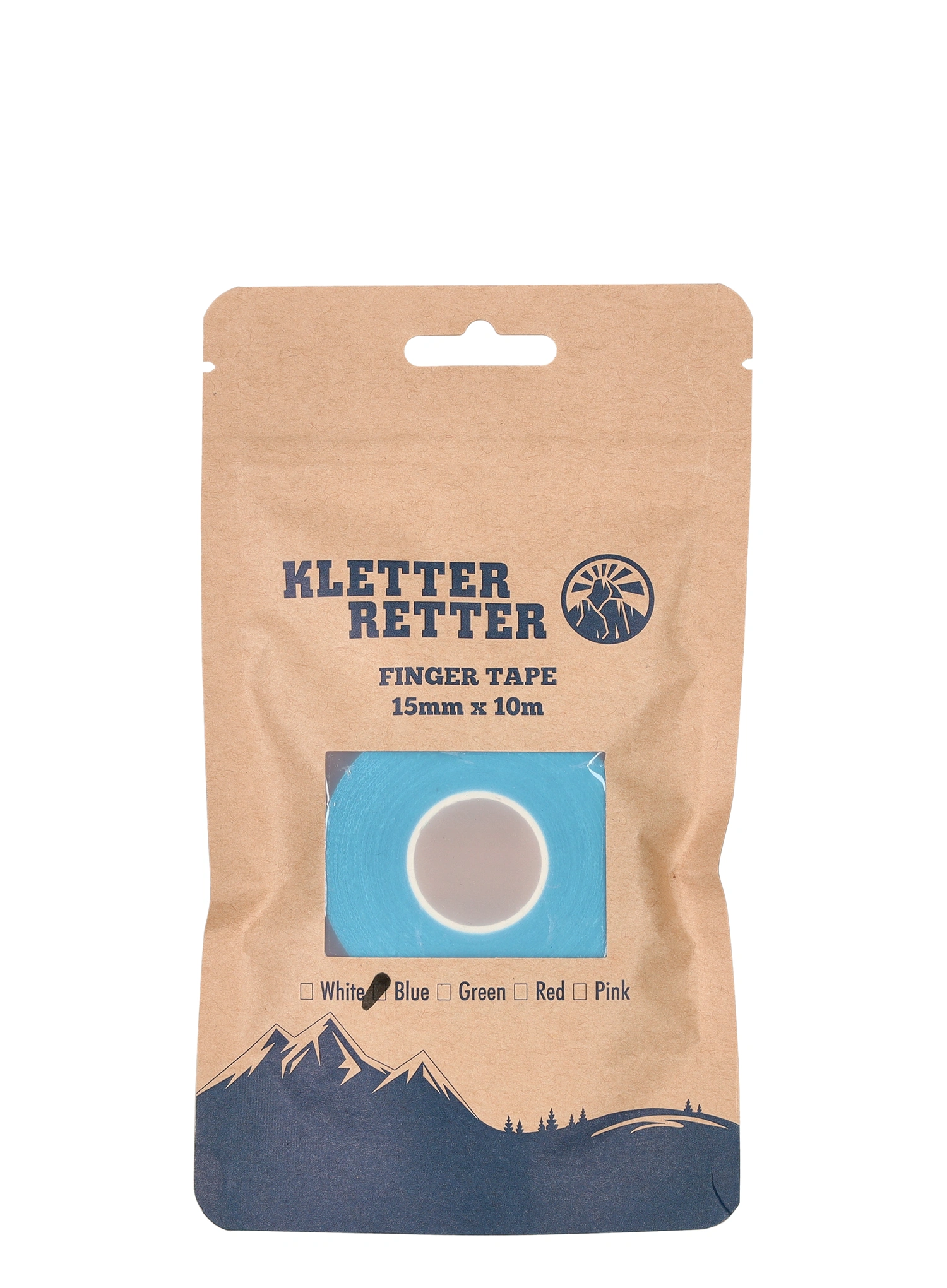 Banda adeziva escalada Kletter Retter Finger Tape 15 mm 10 m - blue