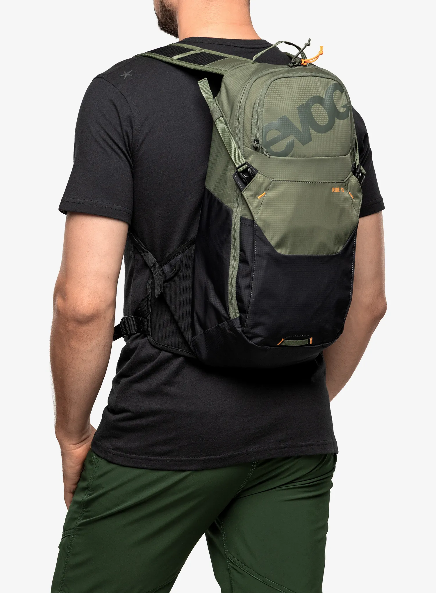 Rucsac ciclism Evoc Ride 12 - dark olive/black