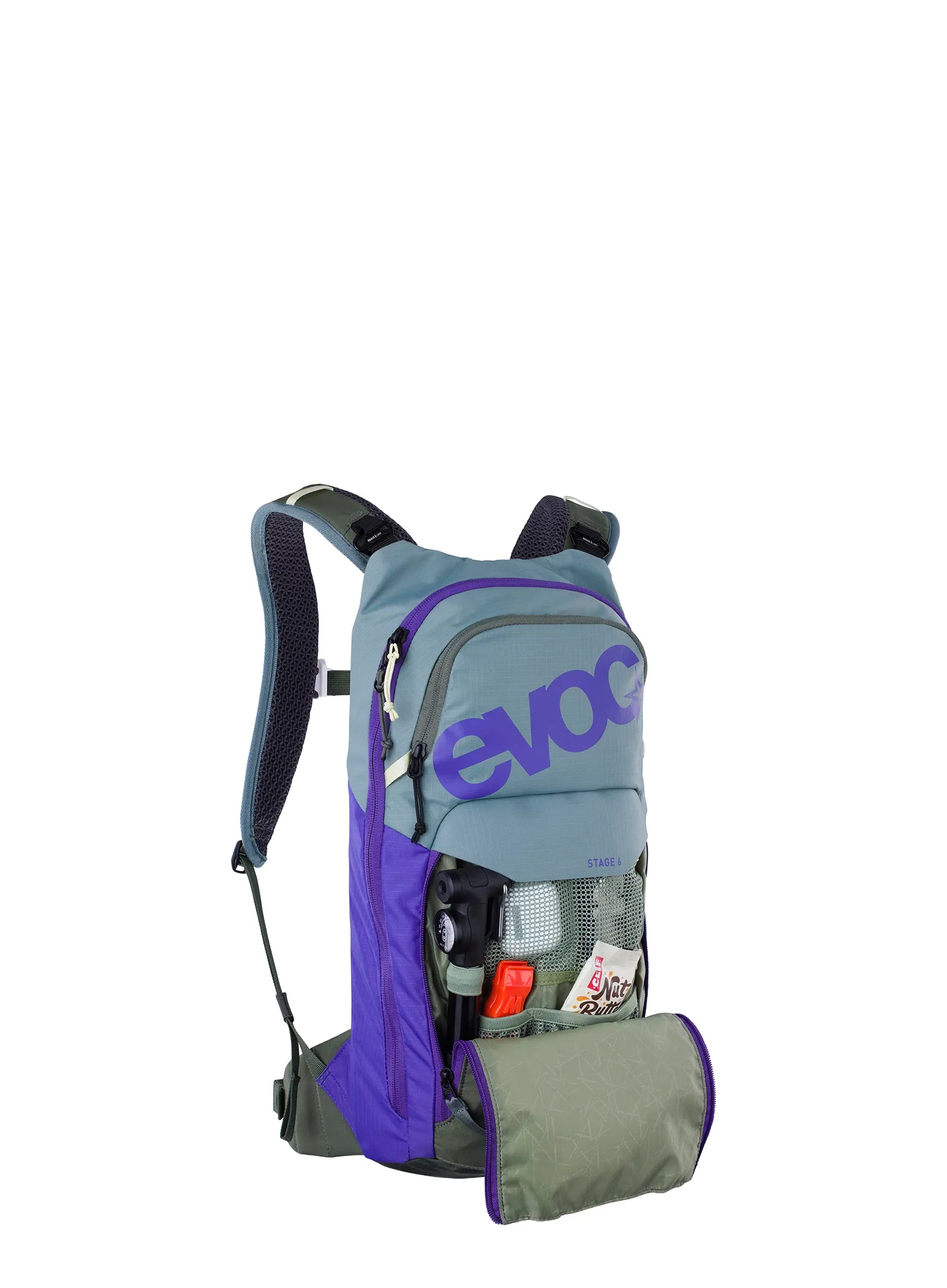 Rucsac ciclism Evoc Stage 6 - steel/violet/dark olive