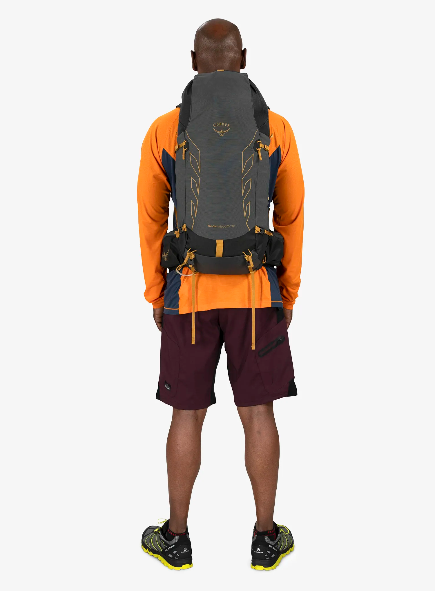 Rucsac drumetie Osprey Talon Velocity 30 - drk charcoal tumbleweed yellow