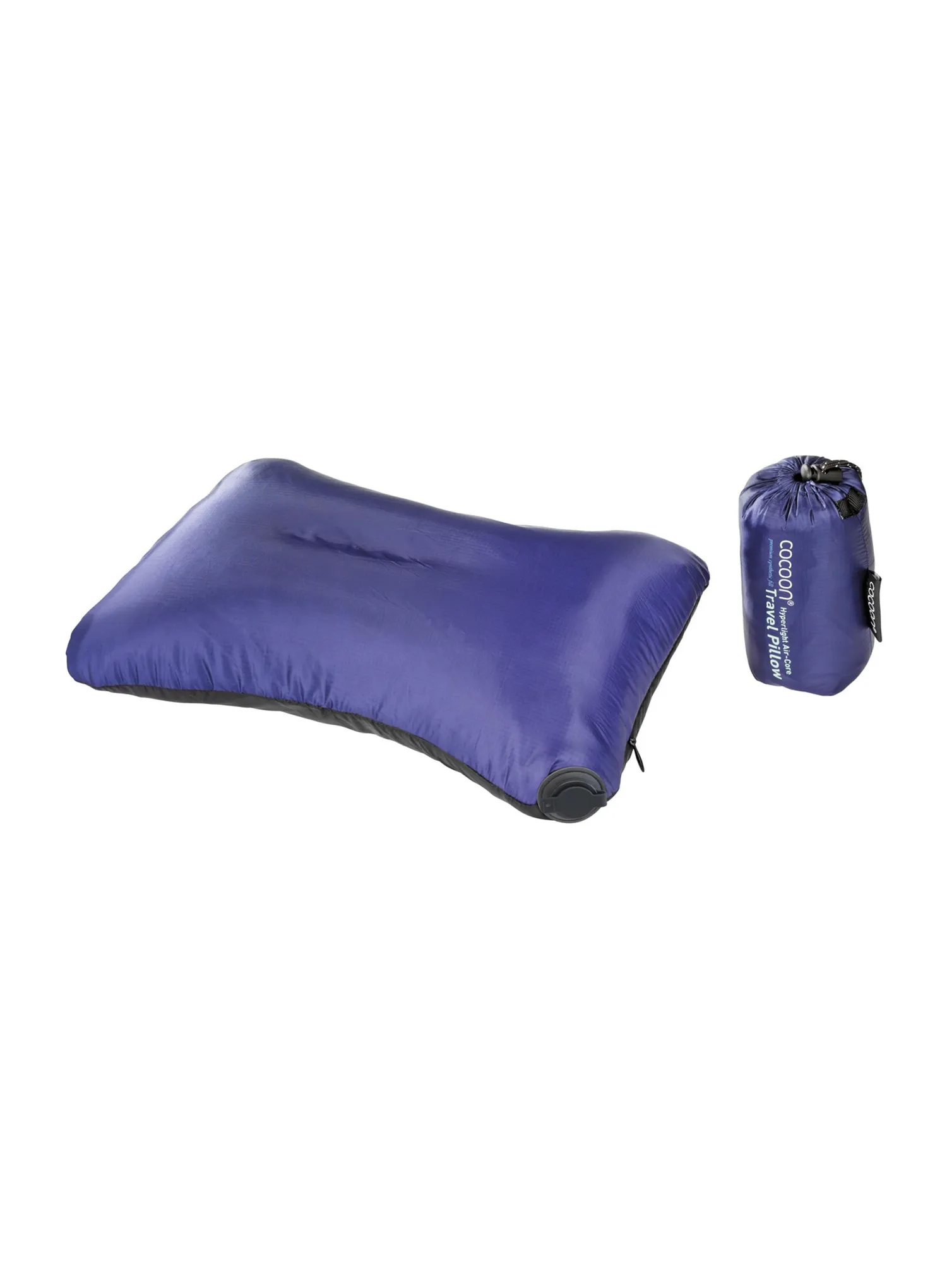 Pernă de voiaj Cocoon Air-Core Pillow - Hyperlight - black/dark blue