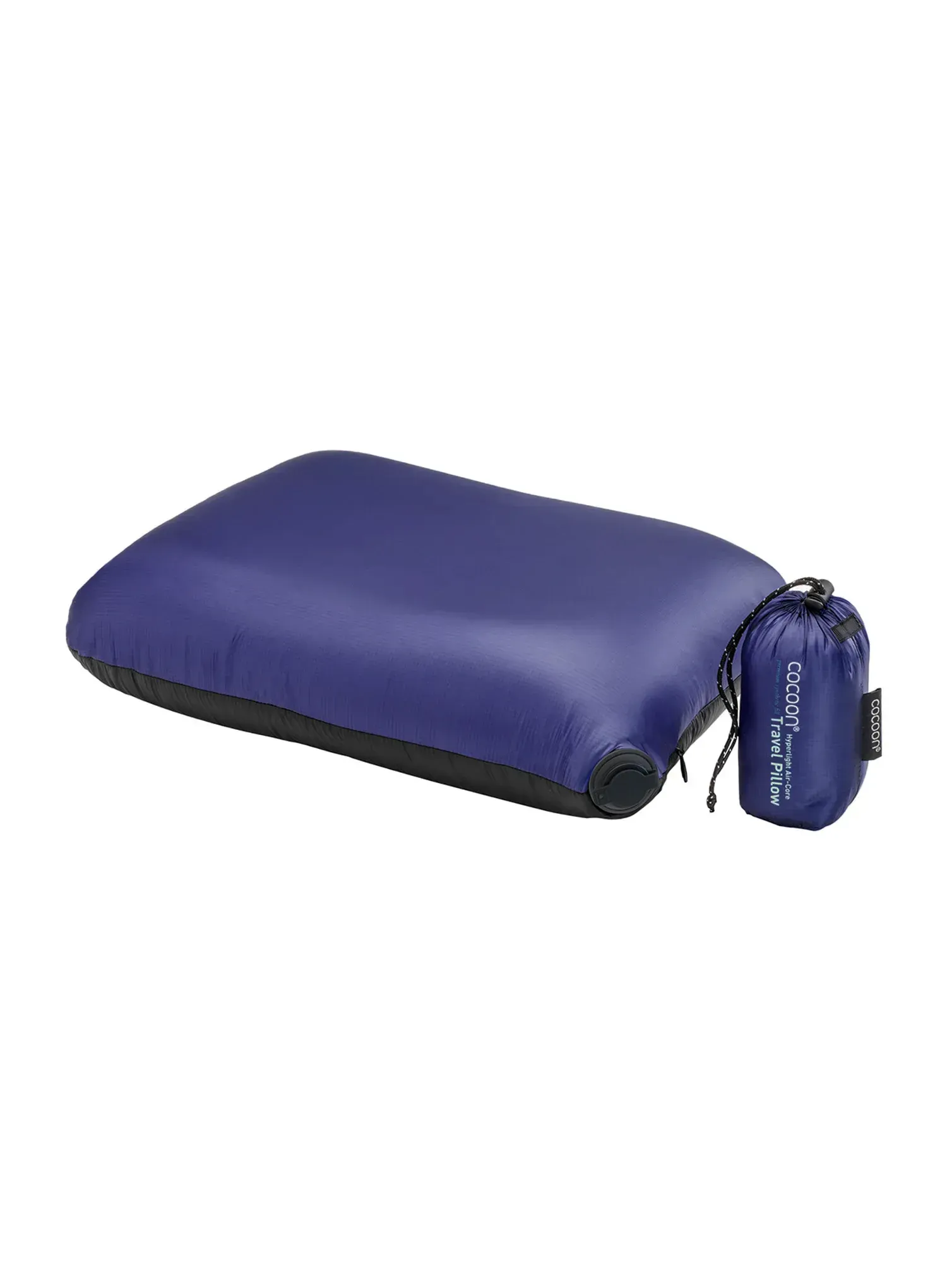 Pernă de voiaj Cocoon Air-Core Pillow - Microlight - black/dark blue