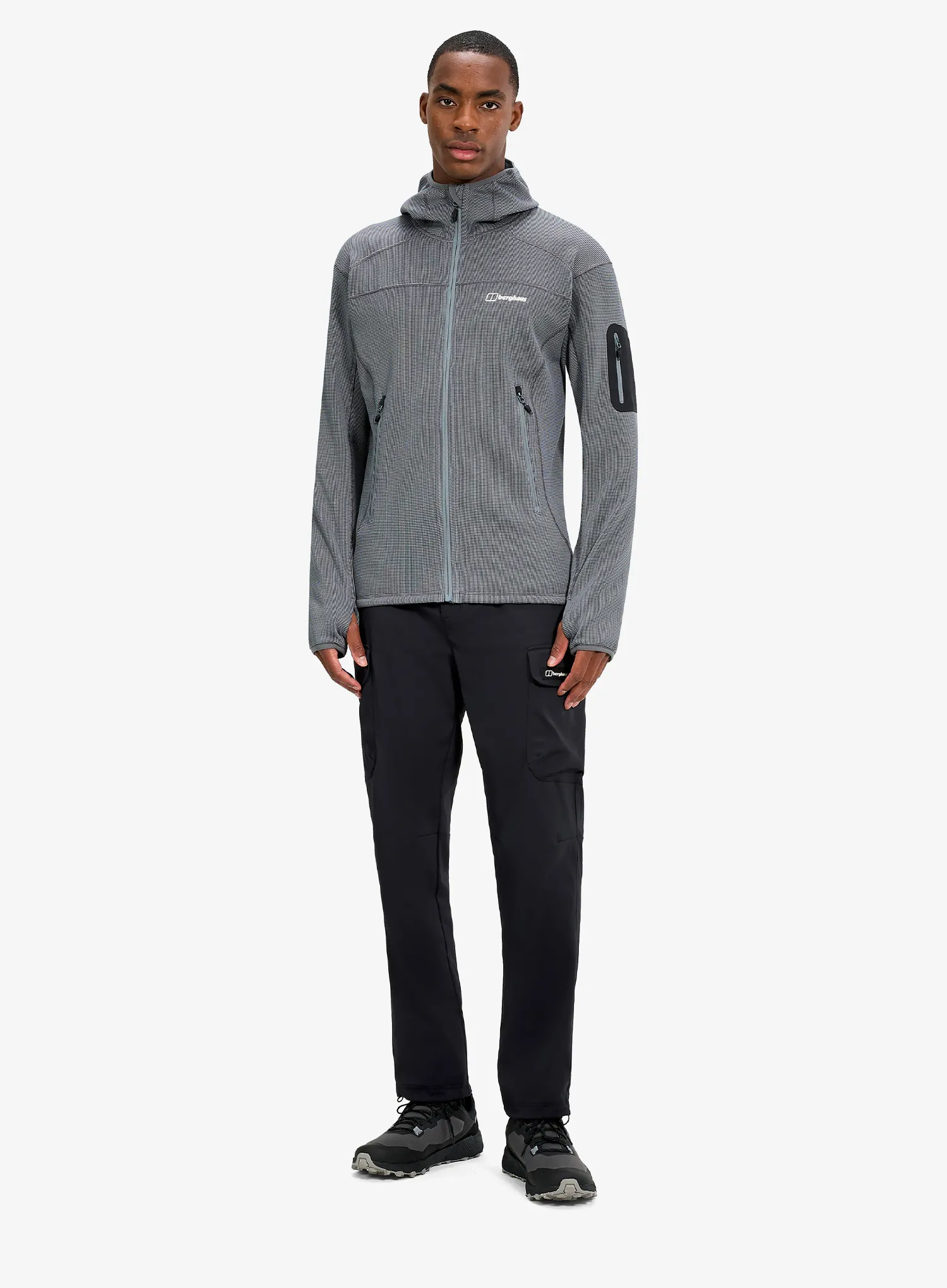 Fleece Berghaus Pravitale MTN 2.0 Hooded Jacket - granite/cavern