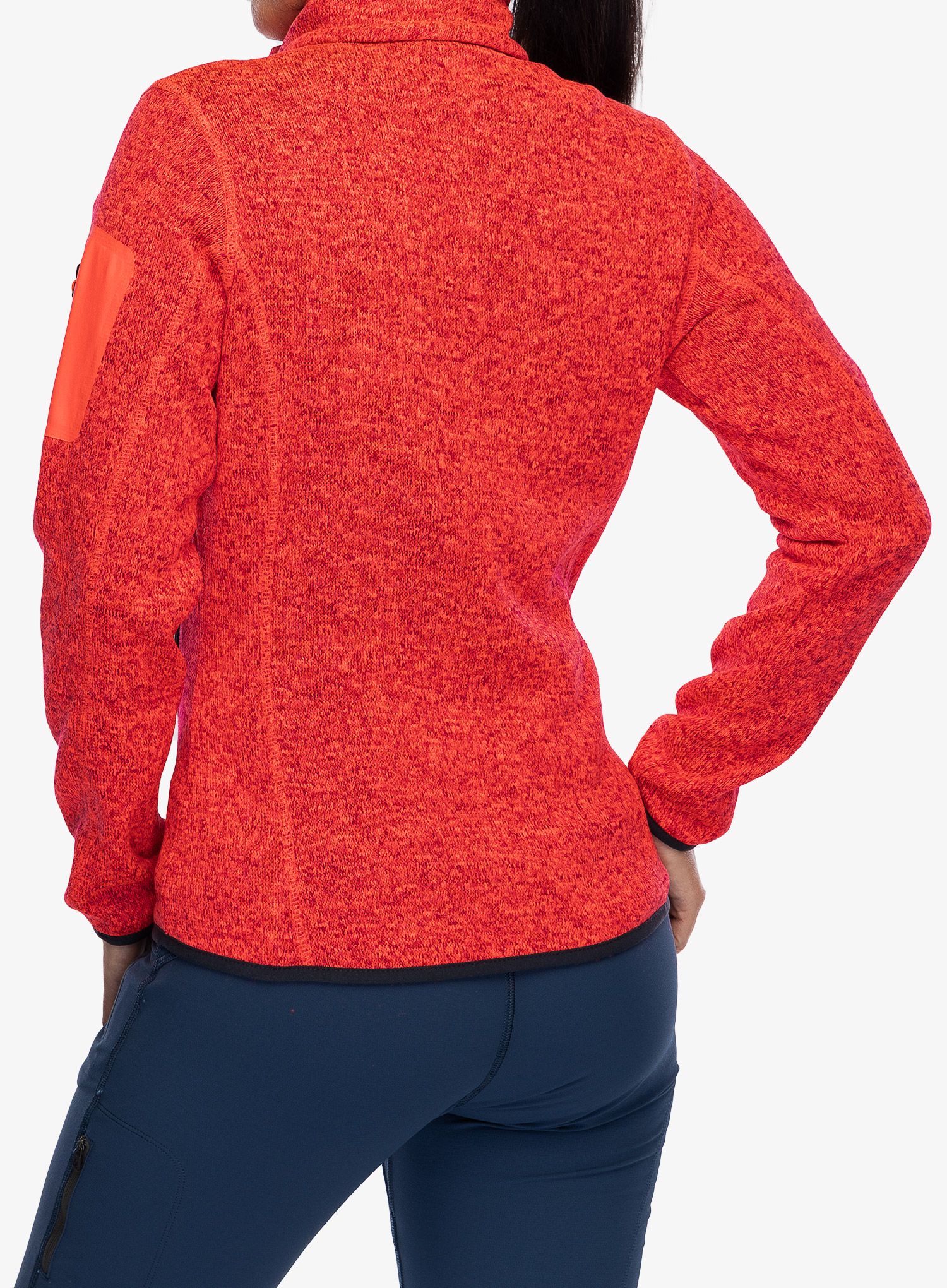 Fleece femei CMP Haze Jacket - redfluo/antracite