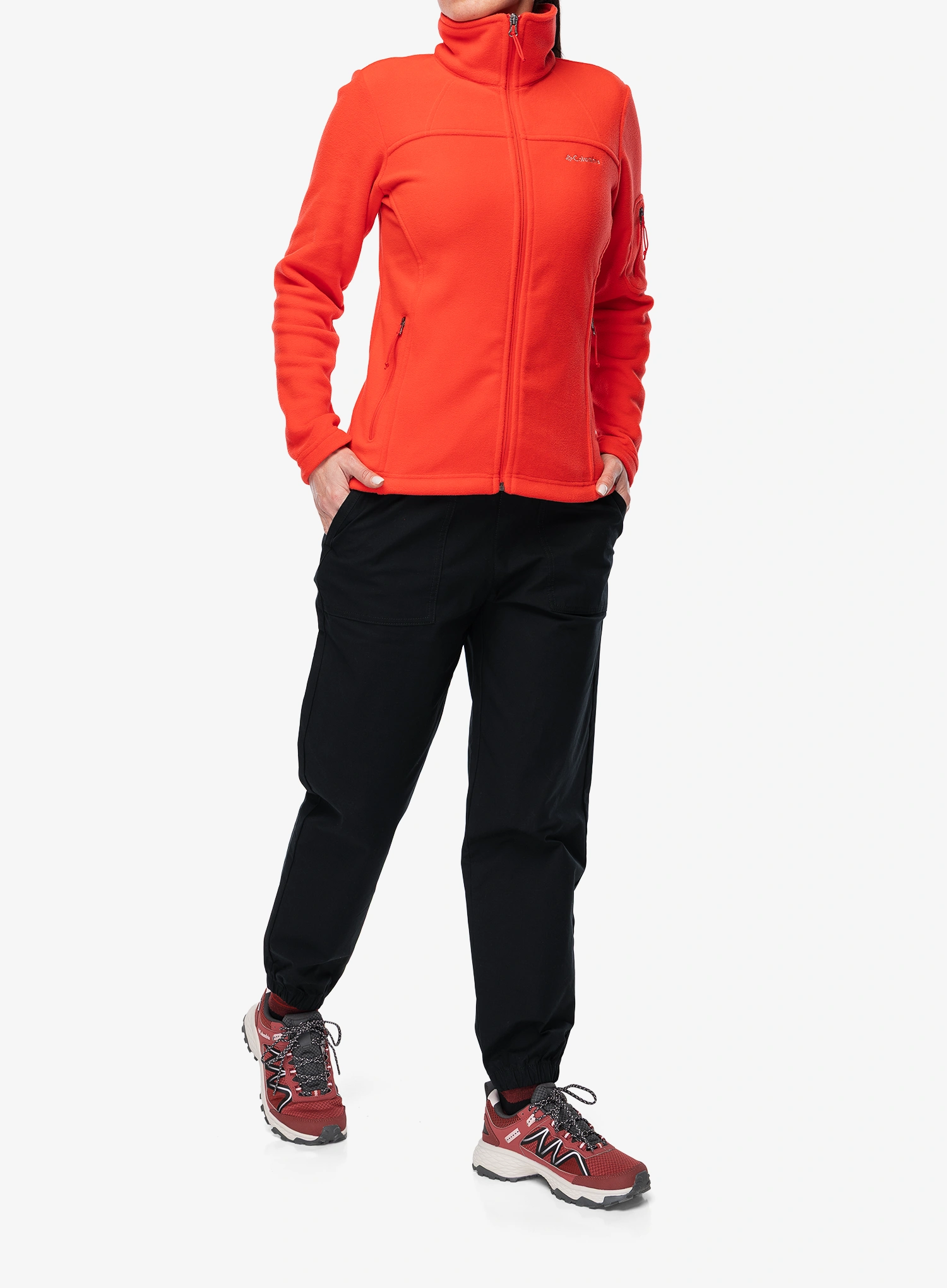 Fleece femei Columbia Fast Trek II Jacket - poppy red